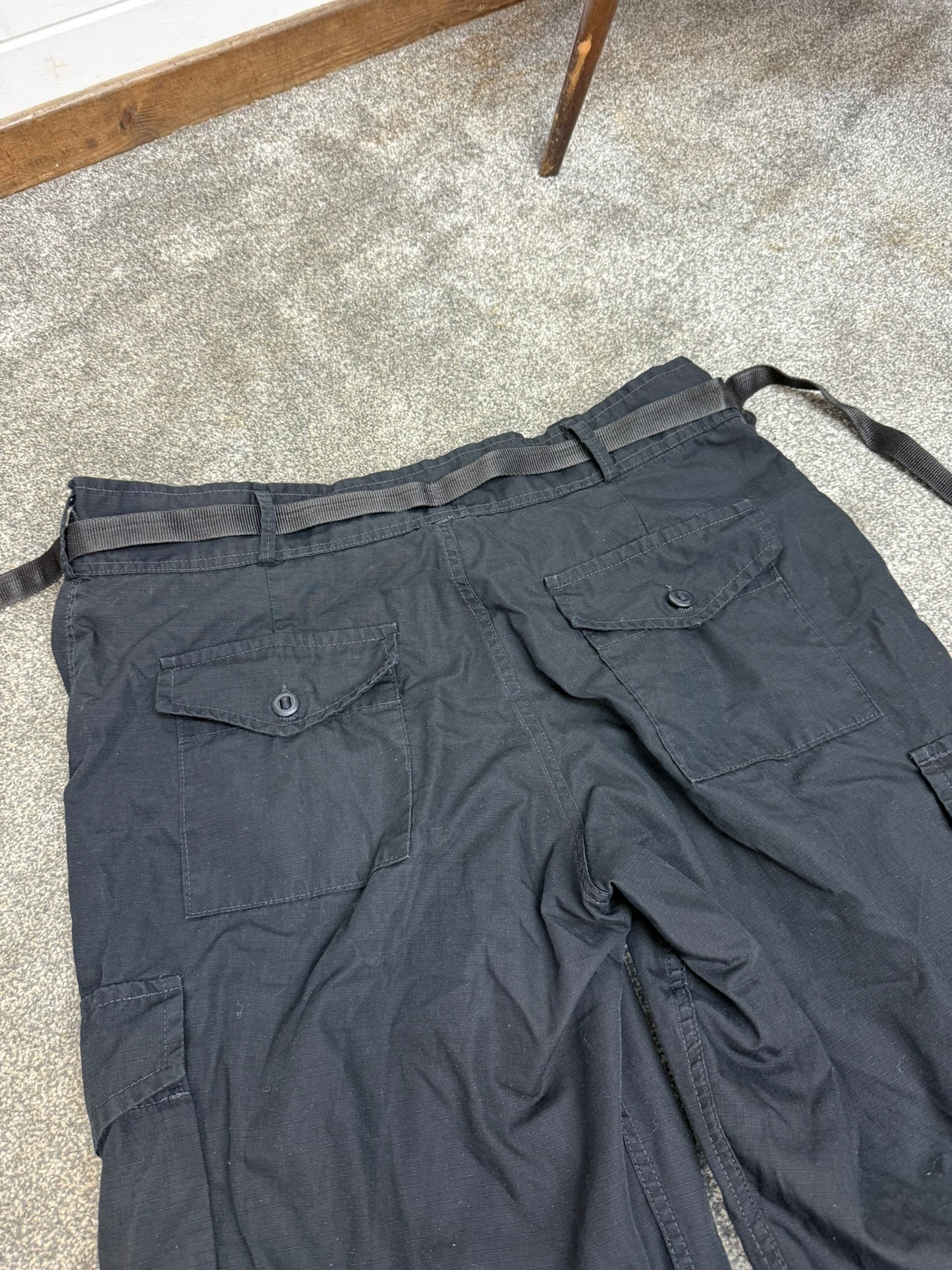 Ex Police Arktis Black Combat Cargo Trousers Waterproof Ripstop Hiking Dog Handler