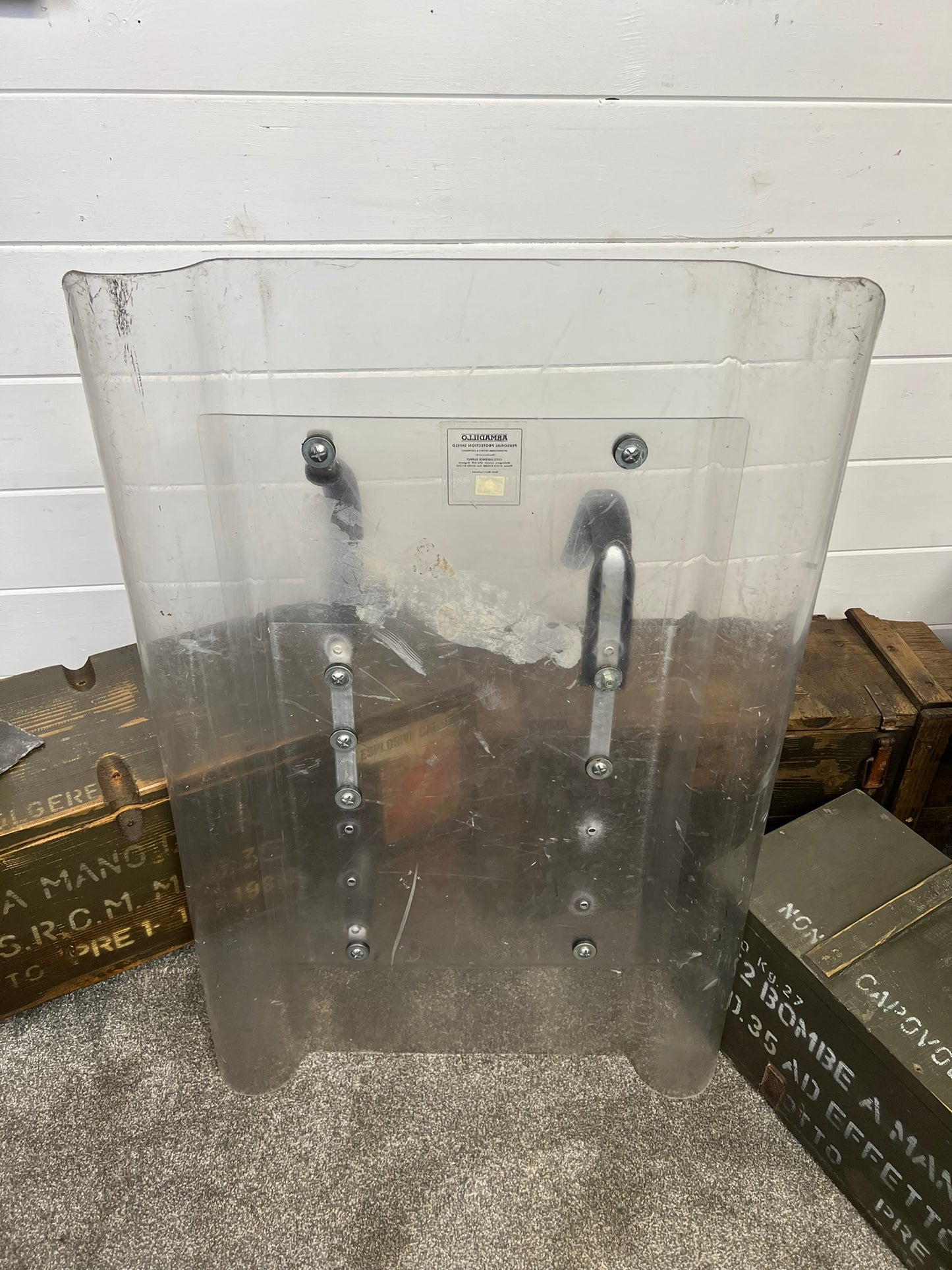 Vintage British Police Riot Shield Wall Art Display Film Prop Collectible