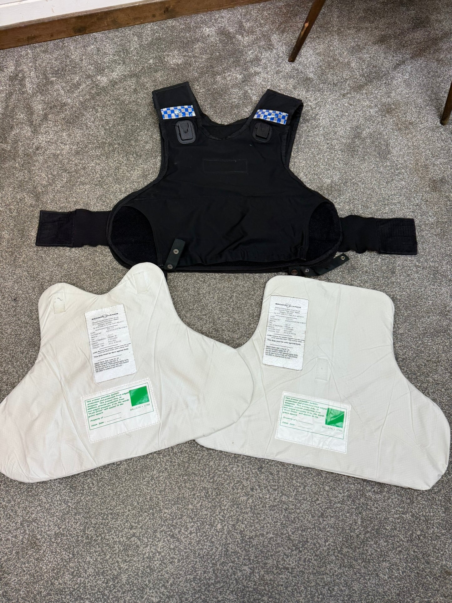 Ex Police Body Armour Stab Vest Bullet Proof Ballistic X Large Security Film