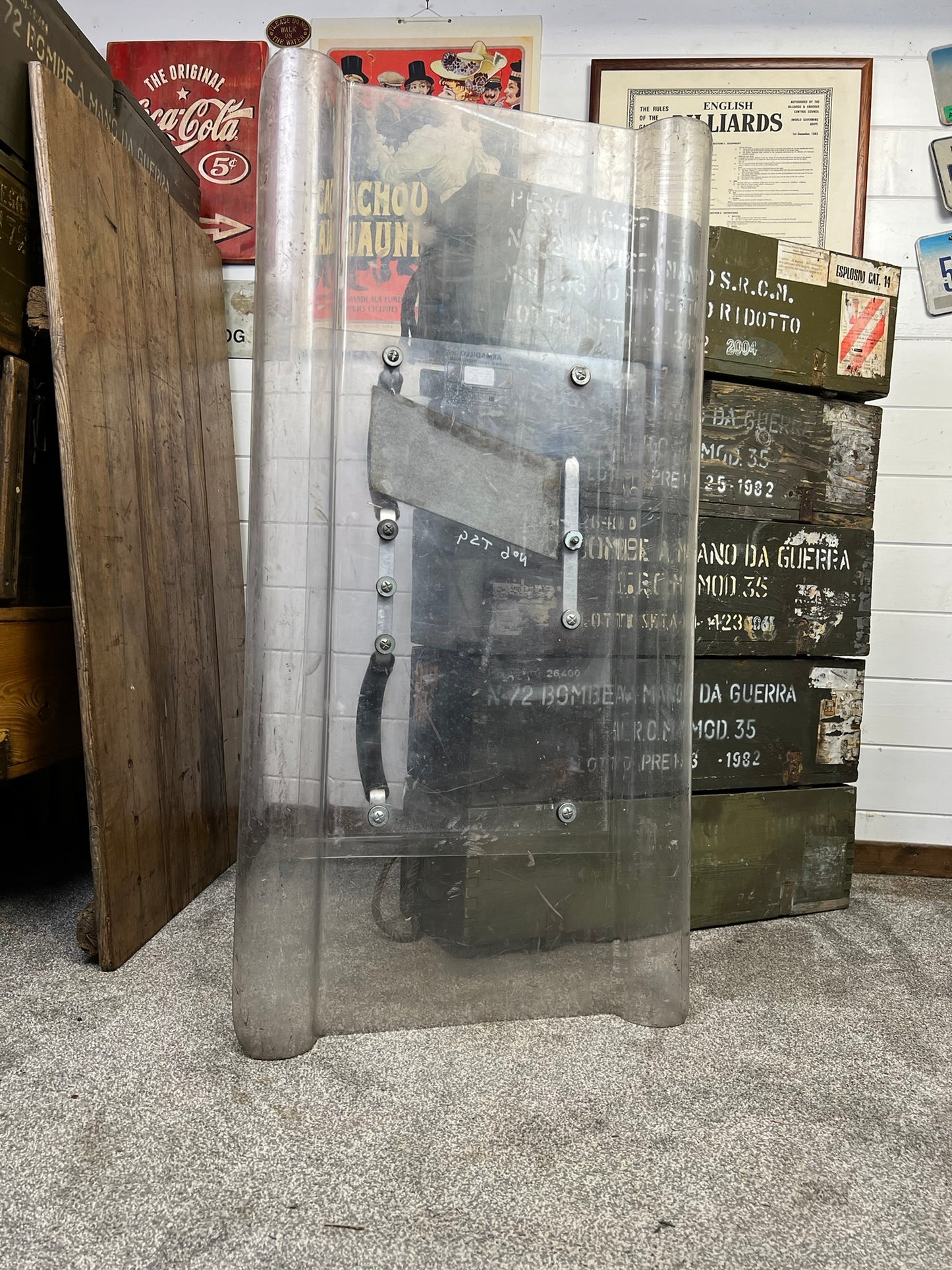 Ex British Police Riot Shield Full Size Wall Art Display LARP Role Play Games Film Prop