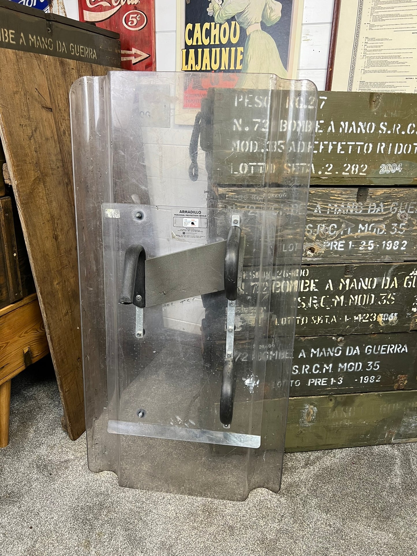 Ex British Police Riot Shield Full Size Wall Art Display LARP Role Play Games Film Prop
