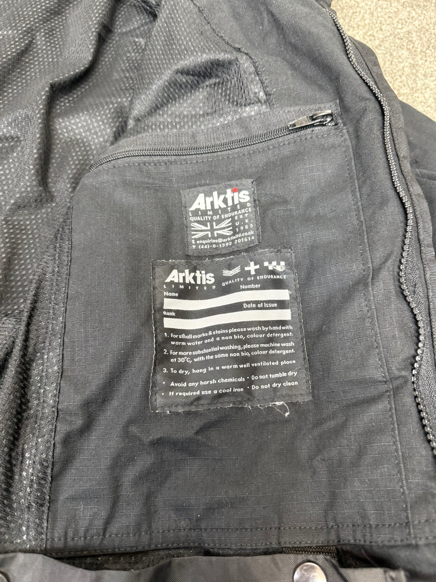Arktis Avenger Black Ripstop Combat Smock Ex Police Jacket Coat Security