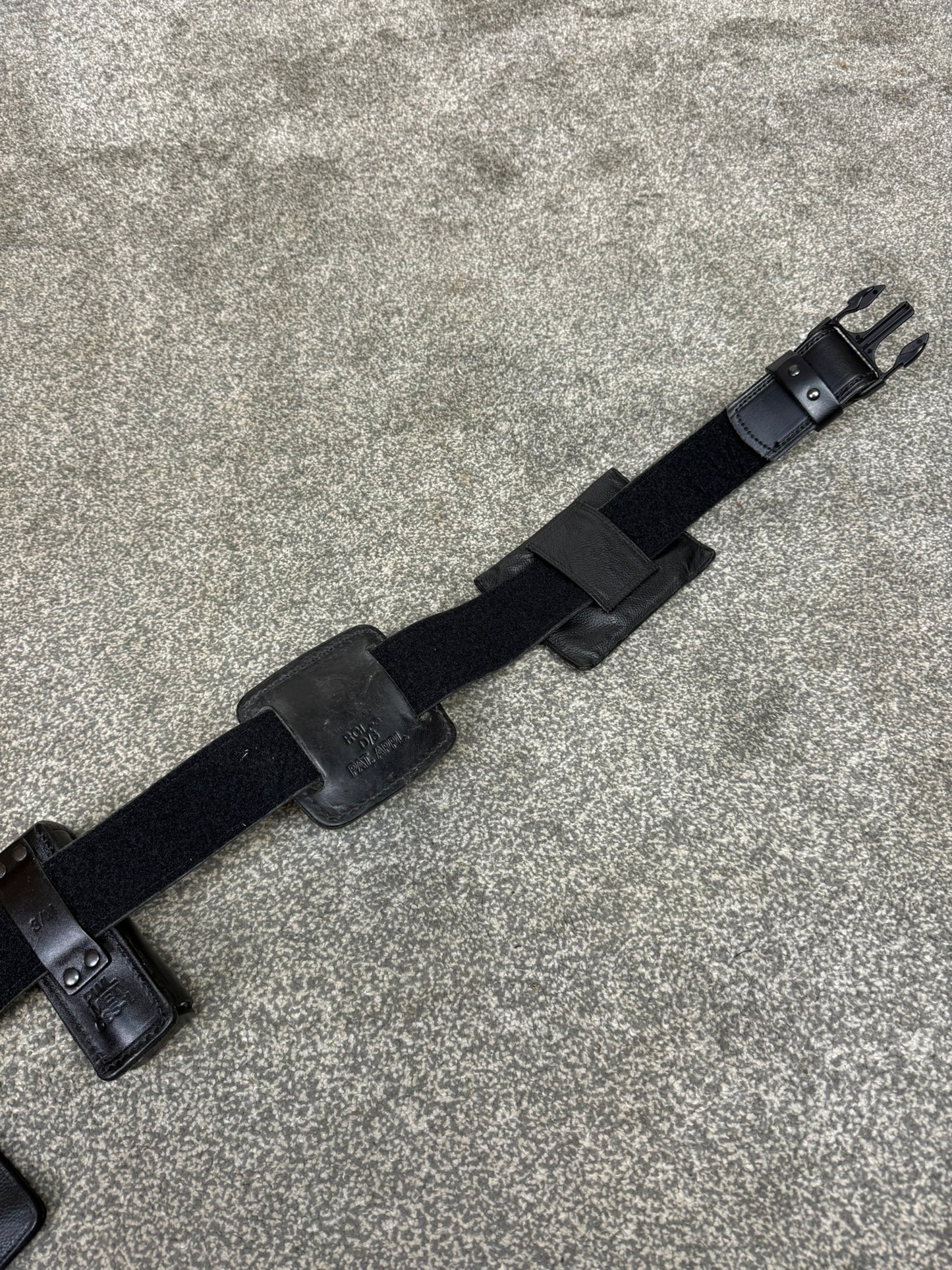 Ex Police Leather Belt & Pouches Fast Strap 39" Waist Security Tool Belt