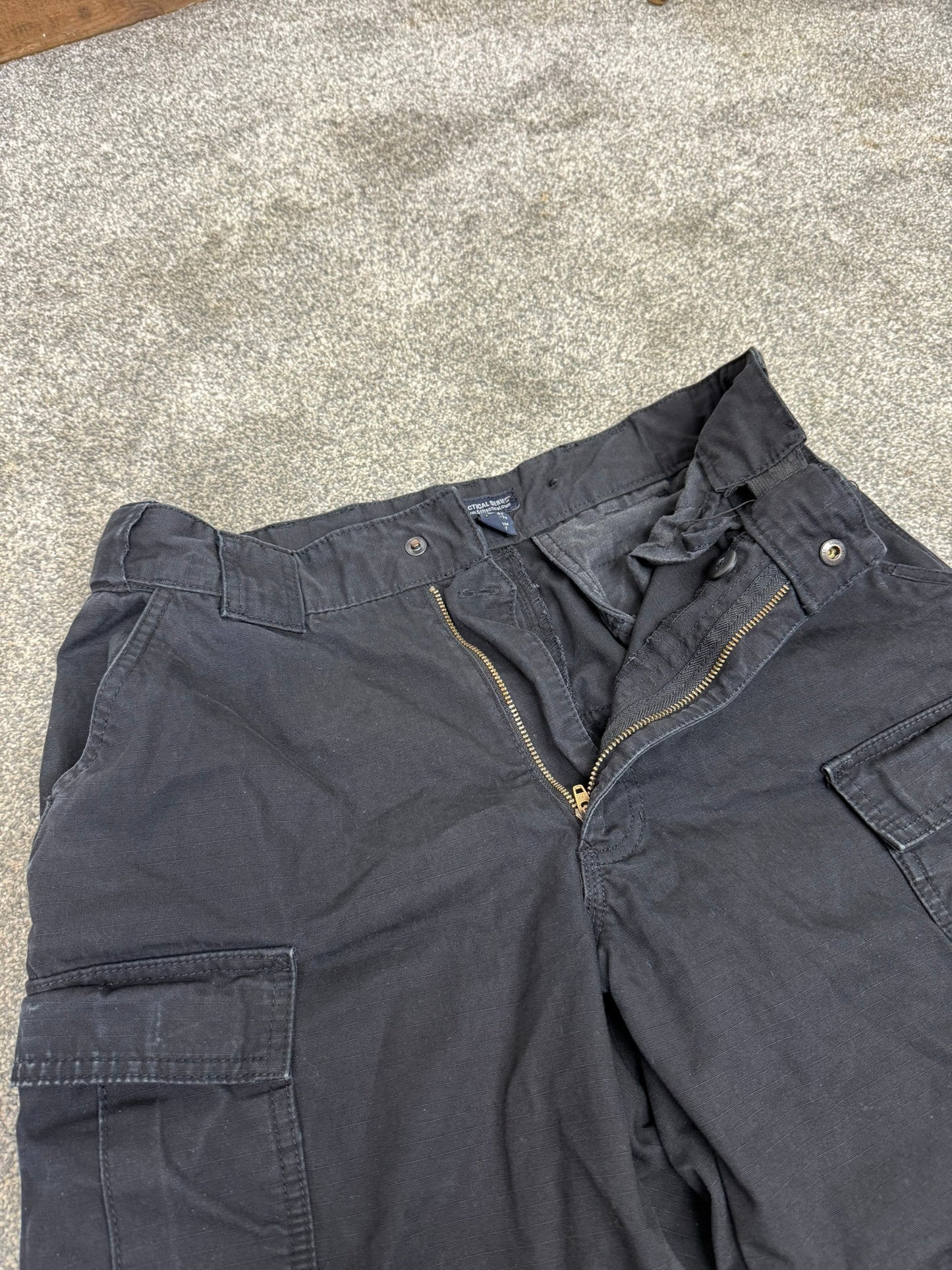 5.11 Tactical Series Cargo Ripstop Trousers Black W31 L30 Ex Police Security Work