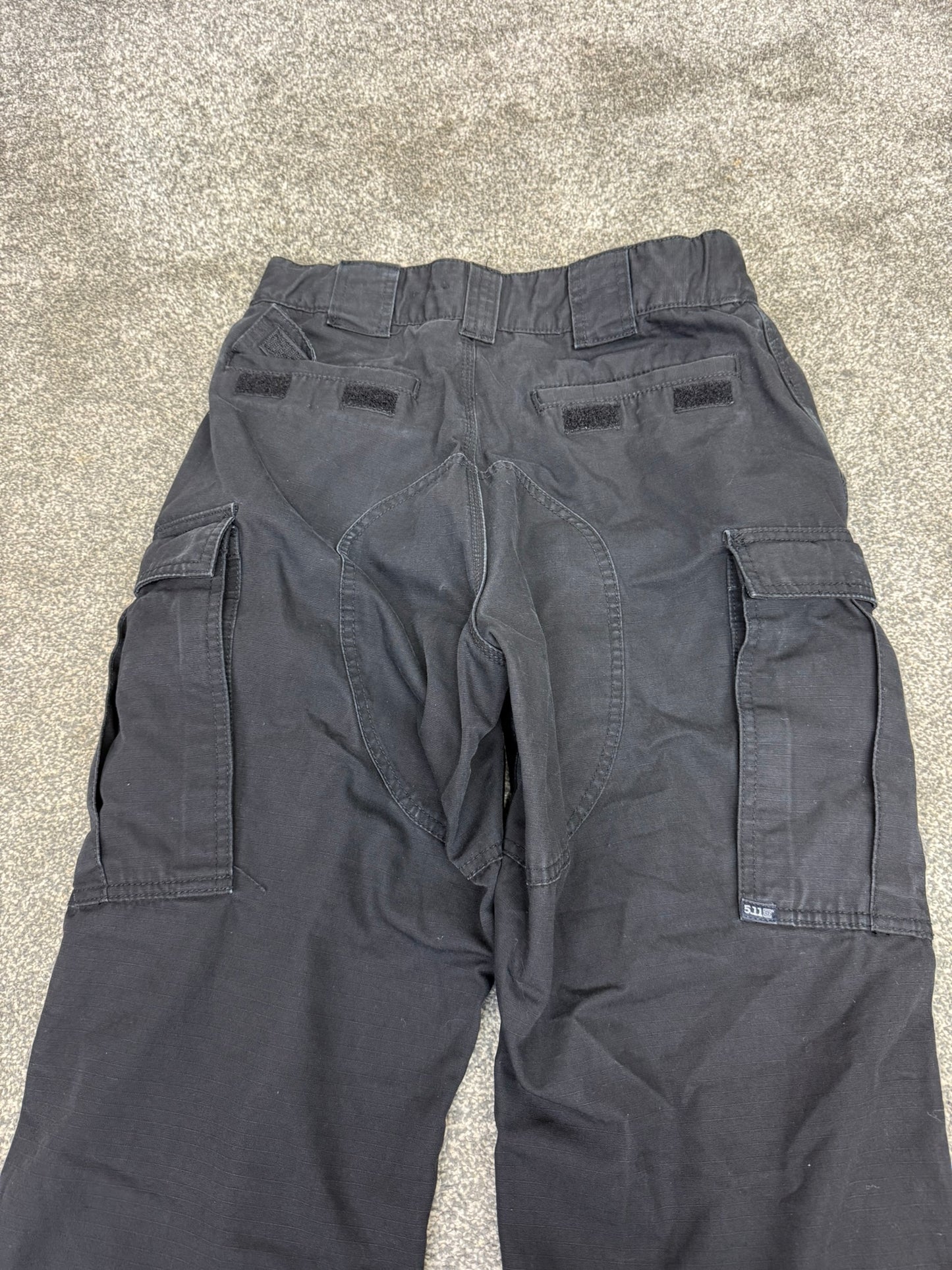 5.11 Tactical Series Cargo Ripstop Trousers Black W31 L30 Ex Police Security Work