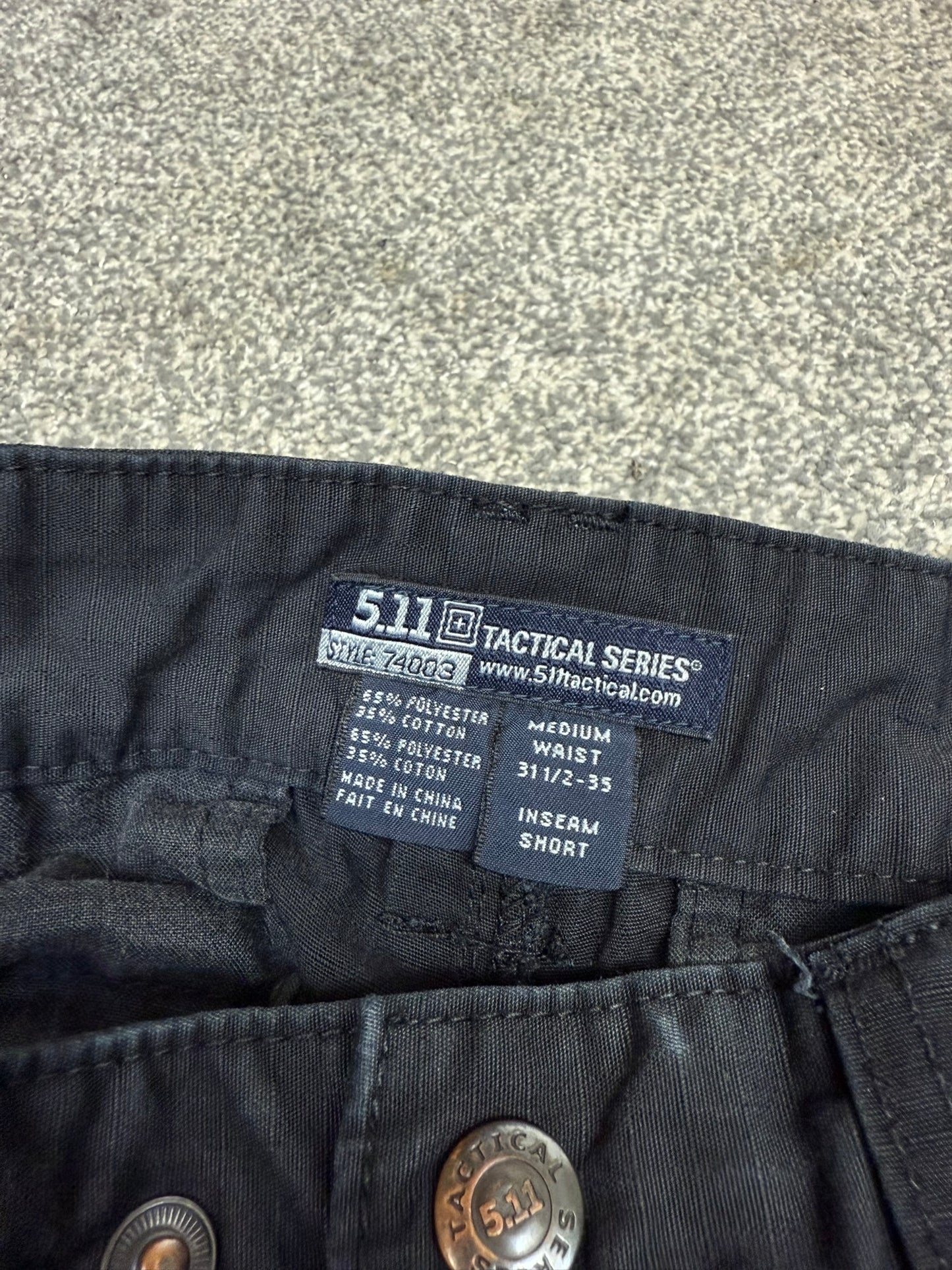 5.11 Tactical Series Cargo Ripstop Trousers Black W31 L30 Ex Police Security Work