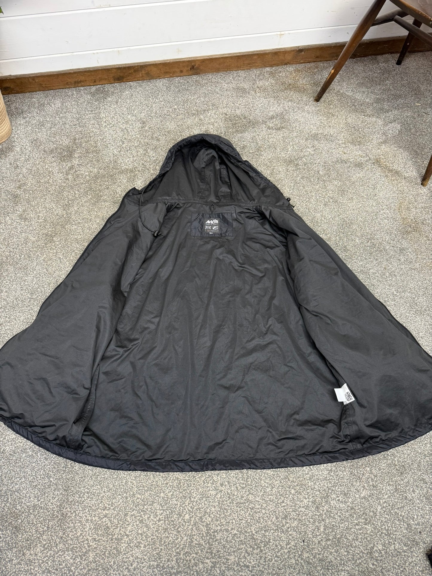 Arktis A310 V1 Black Rainshield Jacket Coat LARGE Ripstop Waterproof Lightweight