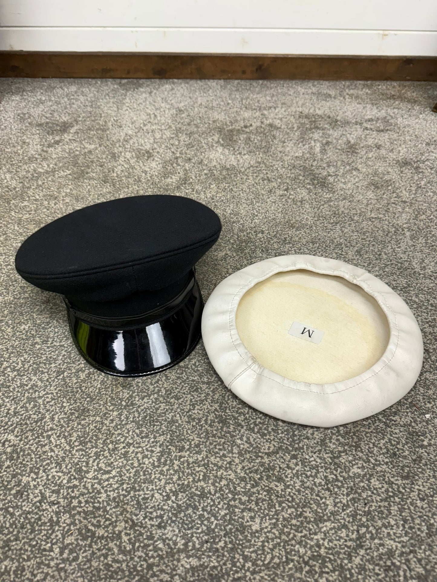 Ex Police Peak Cap 57cm Genuine Issue Chauffeur Fancy Dress Film Prop Collectible
