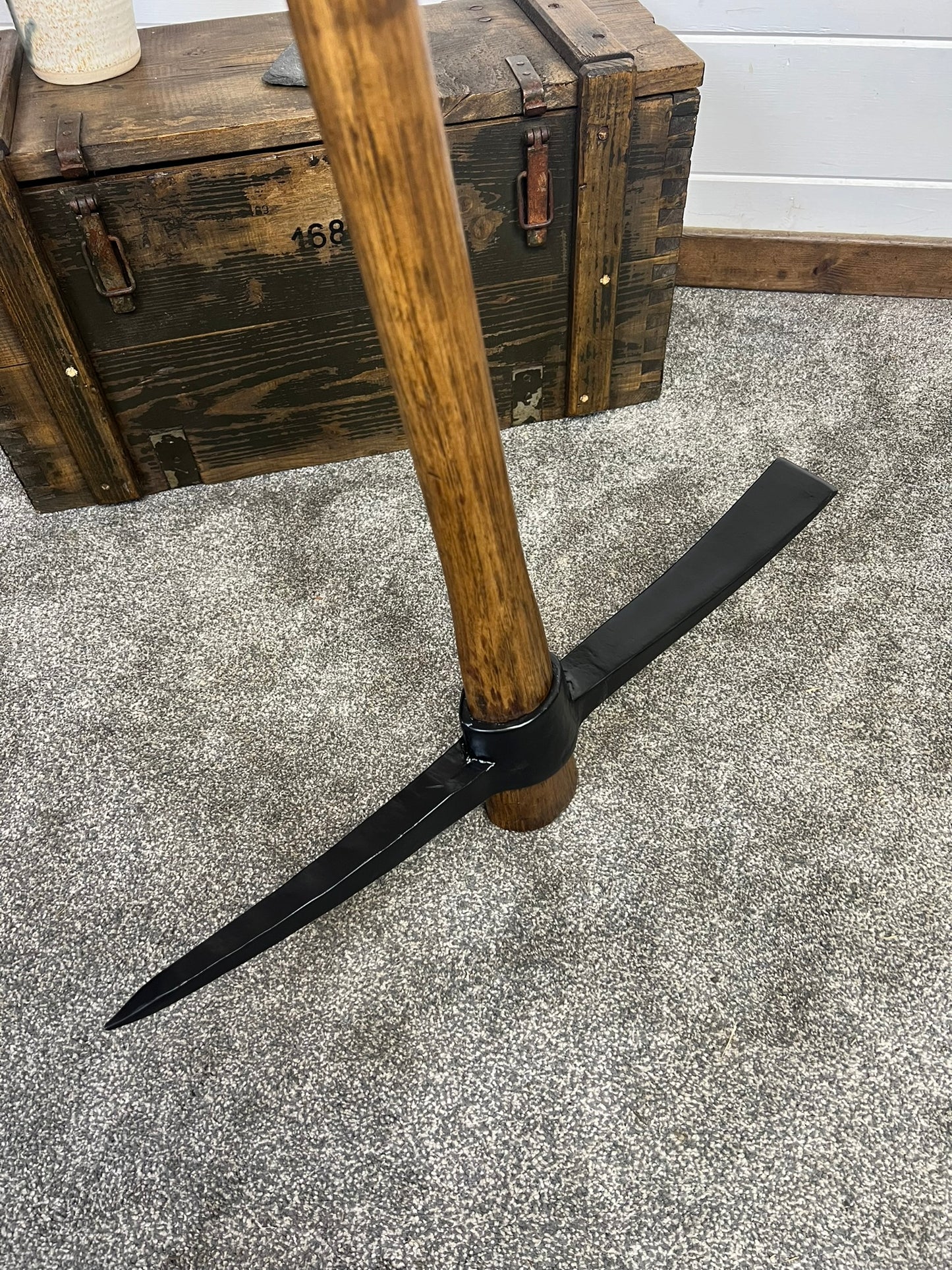 Vintage Long Handle Pick Axe 7lbs Restored Pioneer Pick Axe