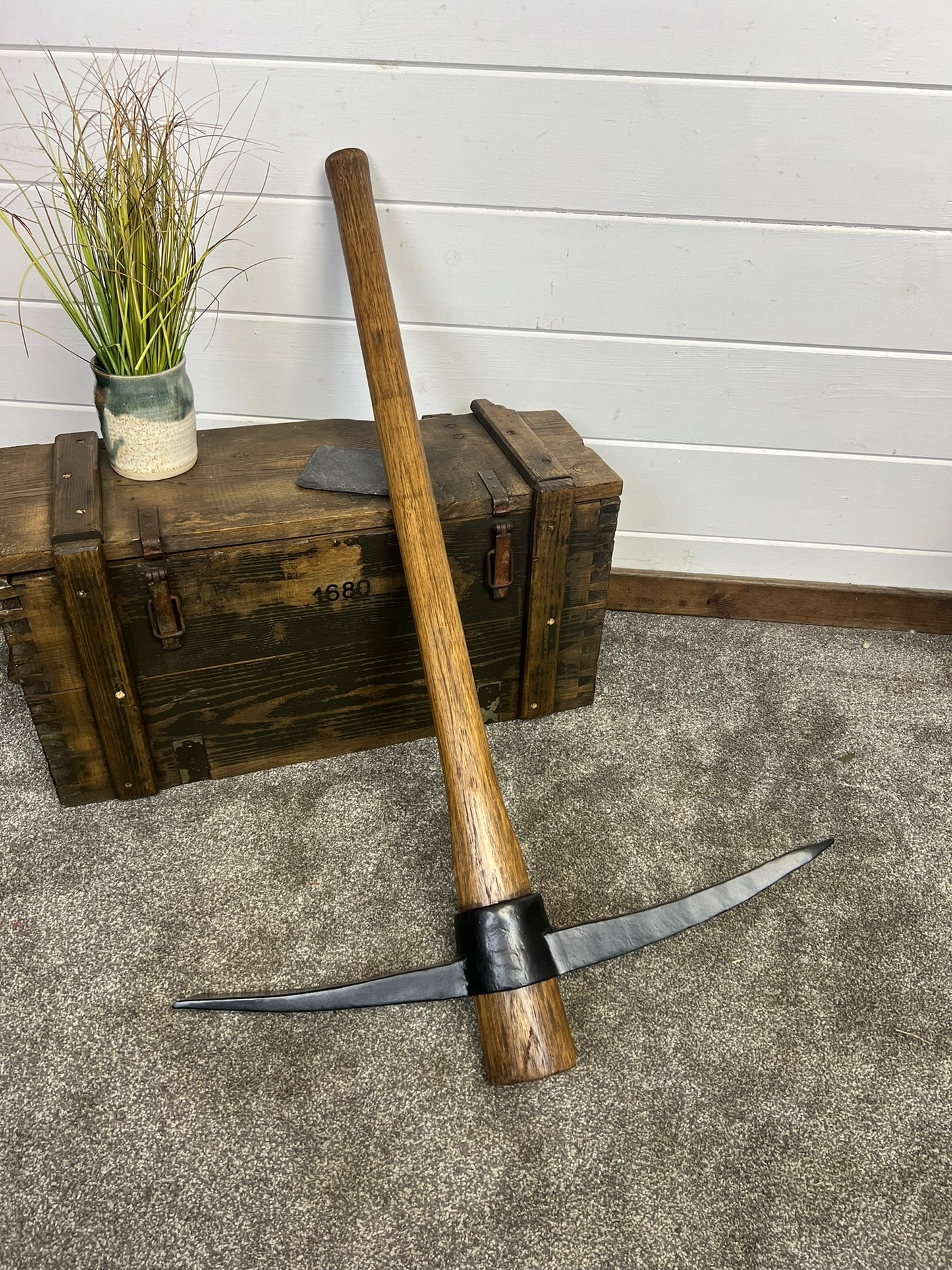 Vintage Long Handle Pick Axe 7lbs Restored Pioneer Pick Axe