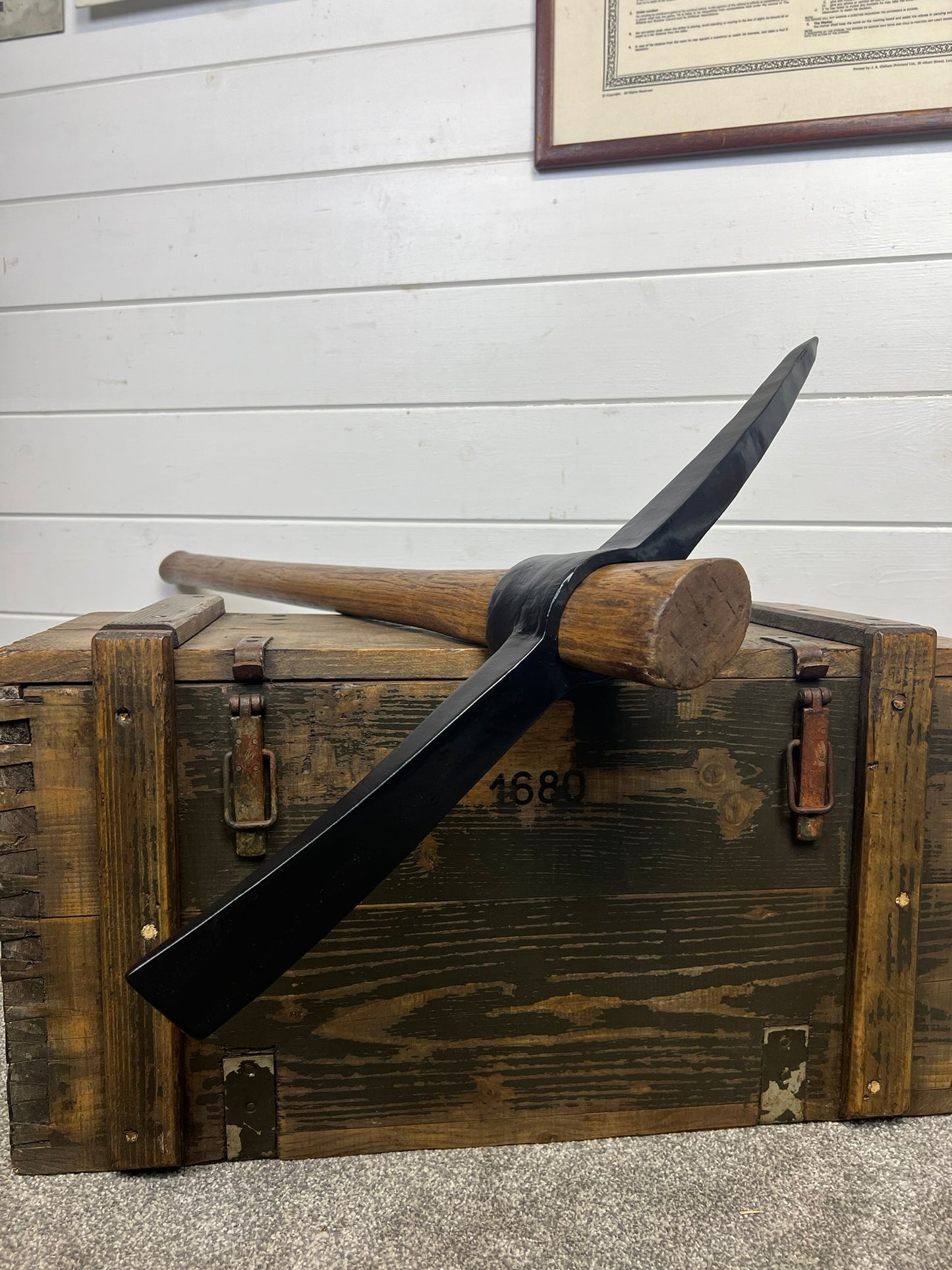 Vintage Long Handle Pick Axe 7lbs Restored Pioneer Pick Axe