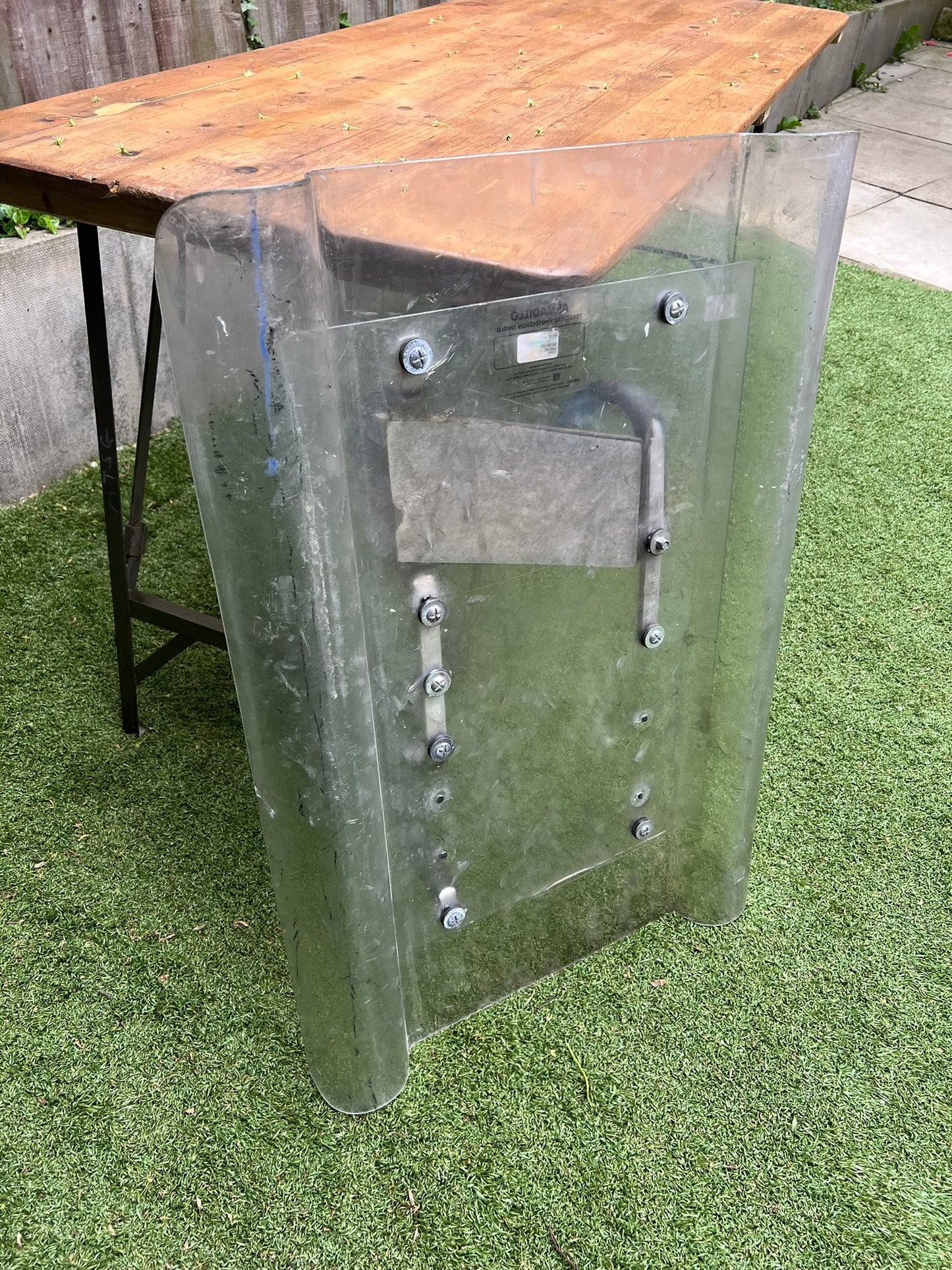 Ex Police Riot Shield Quirky Wall Art Graffiti Board Paintball Airsoft Police Film Prop