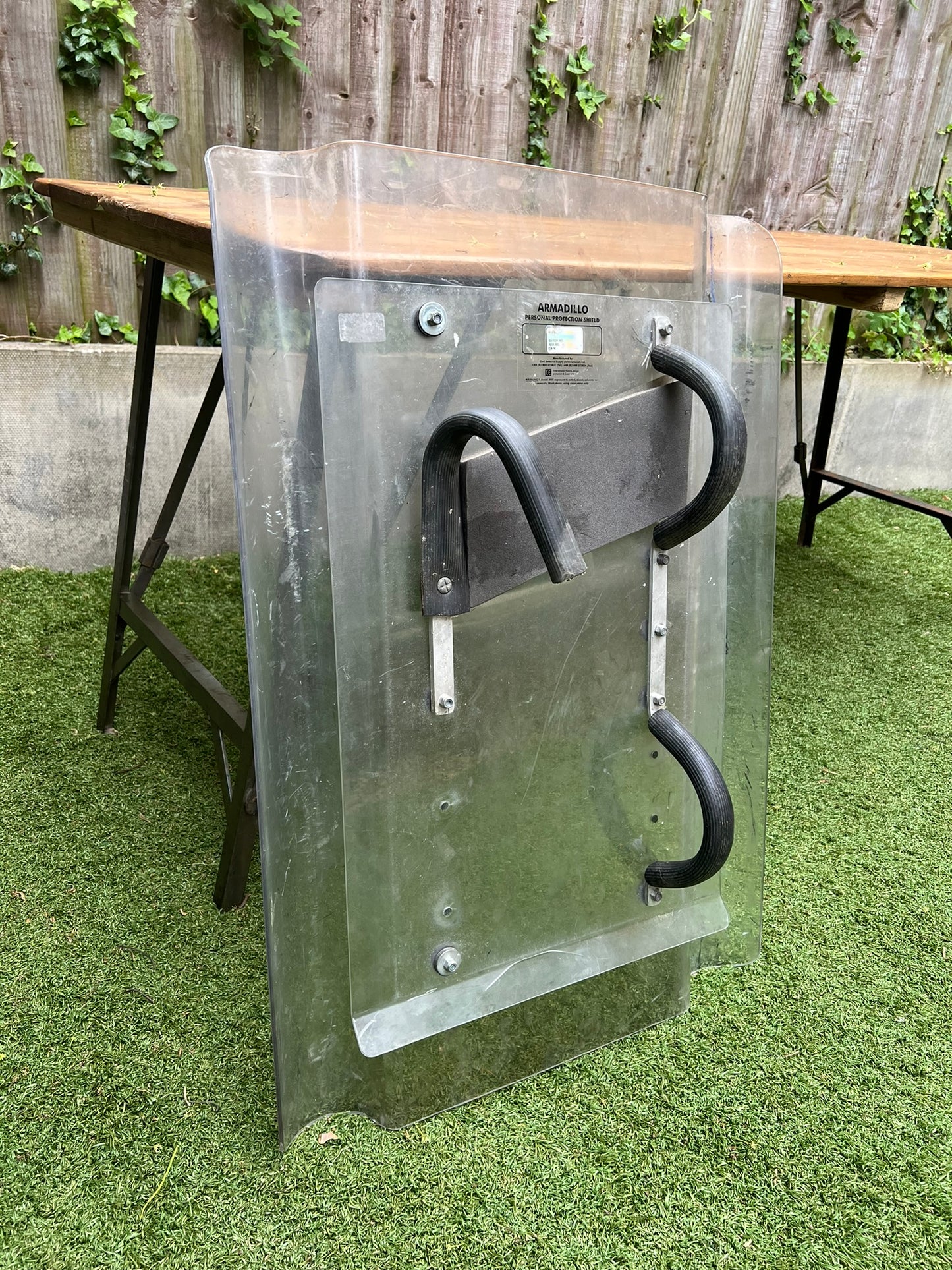 Ex Police Riot Shield Quirky Wall Art Graffiti Board Paintball Airsoft Police Film Prop