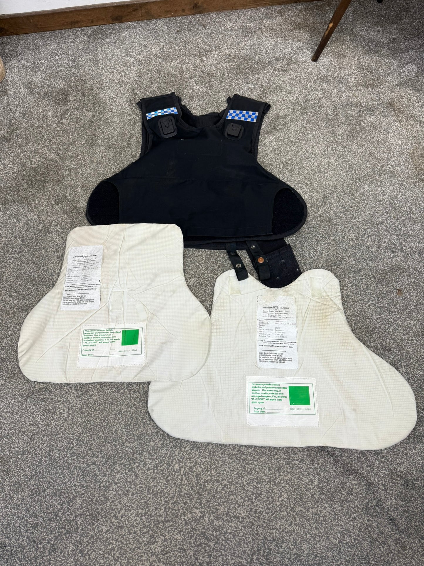 Ex Police Body Armour Stab Vest Bullet Proof Ballistic Large Security Film