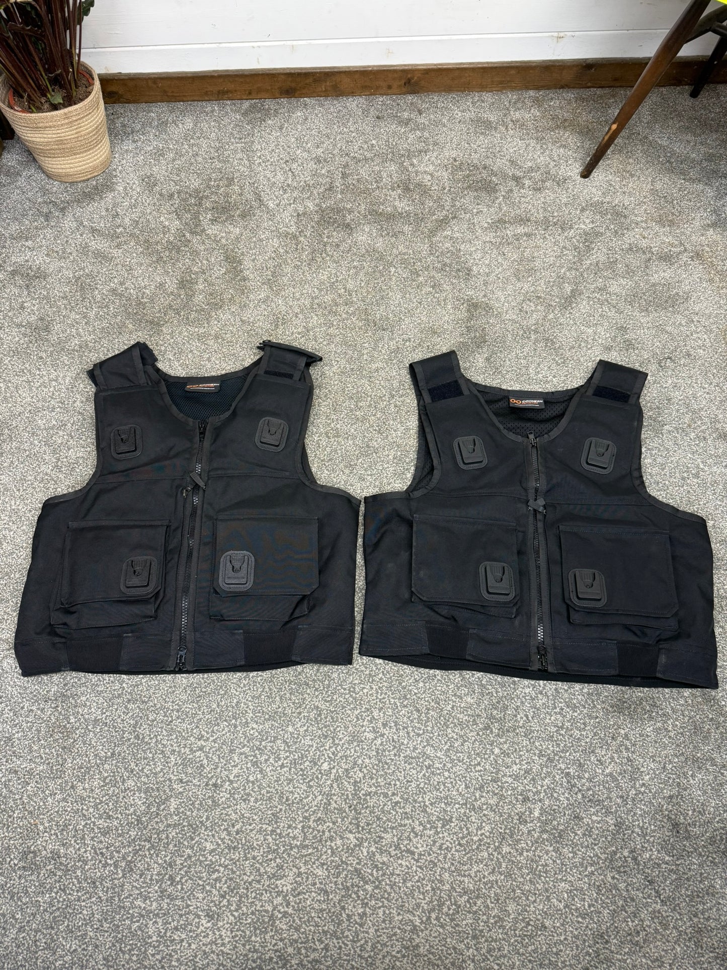 2x Ex Police Cooneen Body Armour Cover LARGE Security Patrol Vest TV Film Prop