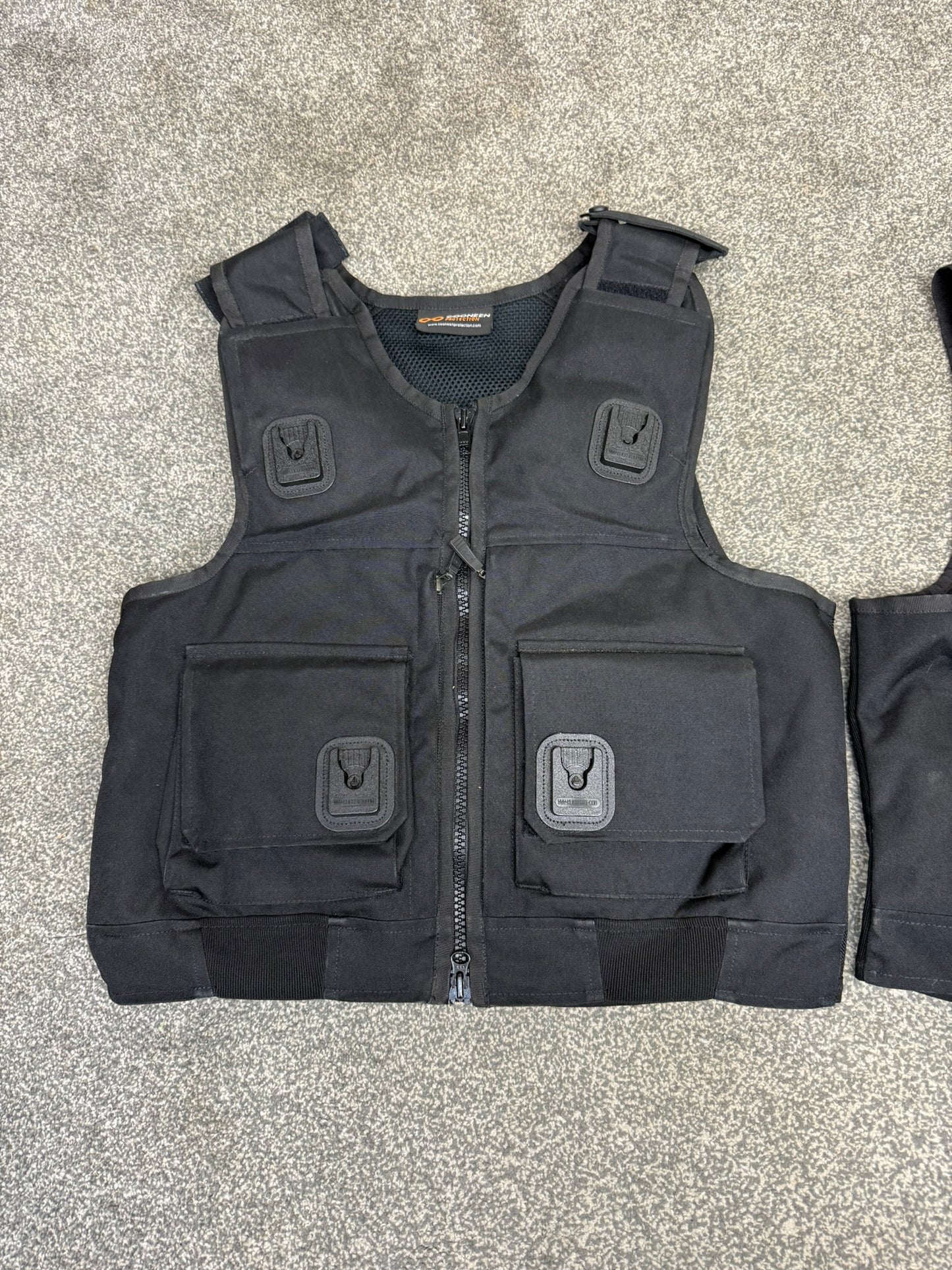 2x Ex Police Cooneen Body Armour Cover LARGE Security Patrol Vest TV Film Prop