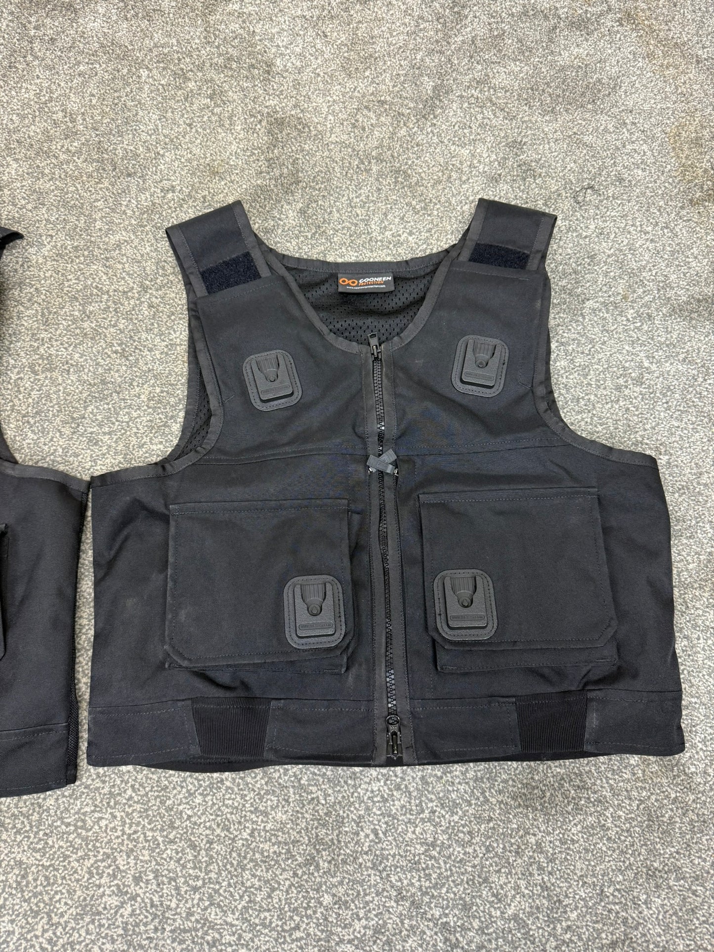 2x Ex Police Cooneen Body Armour Cover LARGE Security Patrol Vest TV Film Prop