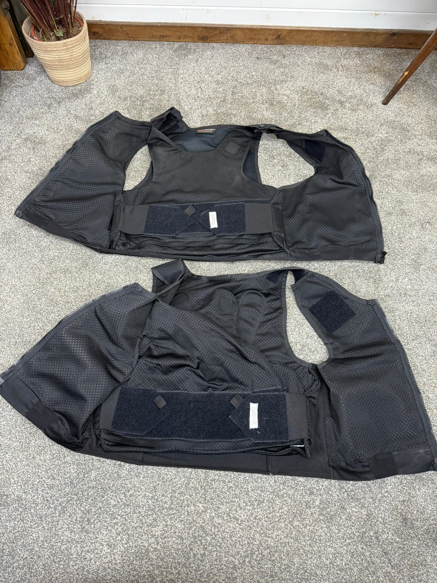 2x Ex Police Cooneen Body Armour Cover LARGE Security Patrol Vest TV Film Prop