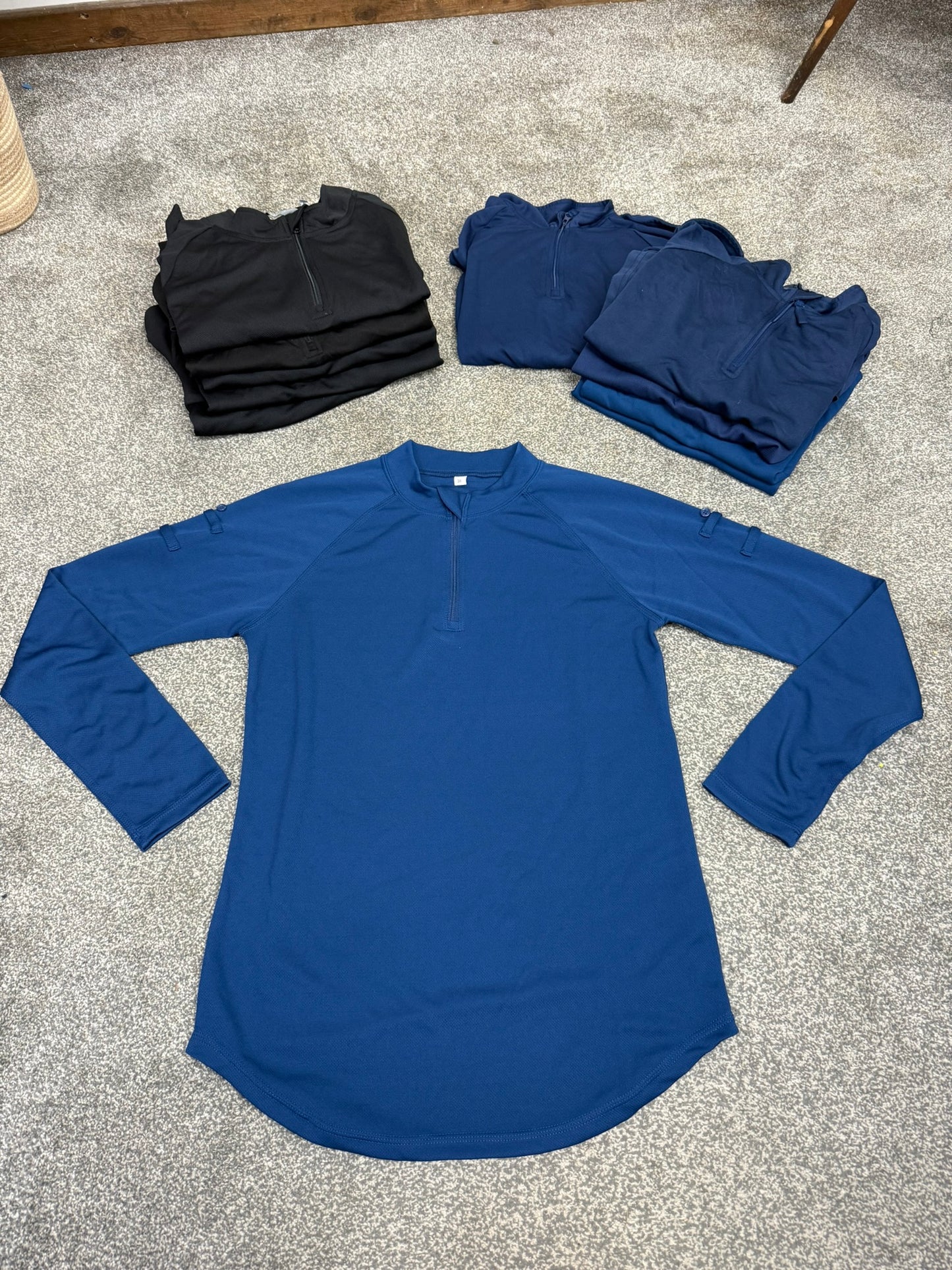 11x Ex Police Black & Blue Wicking T-Shirts Job Lot Film Uniform Security