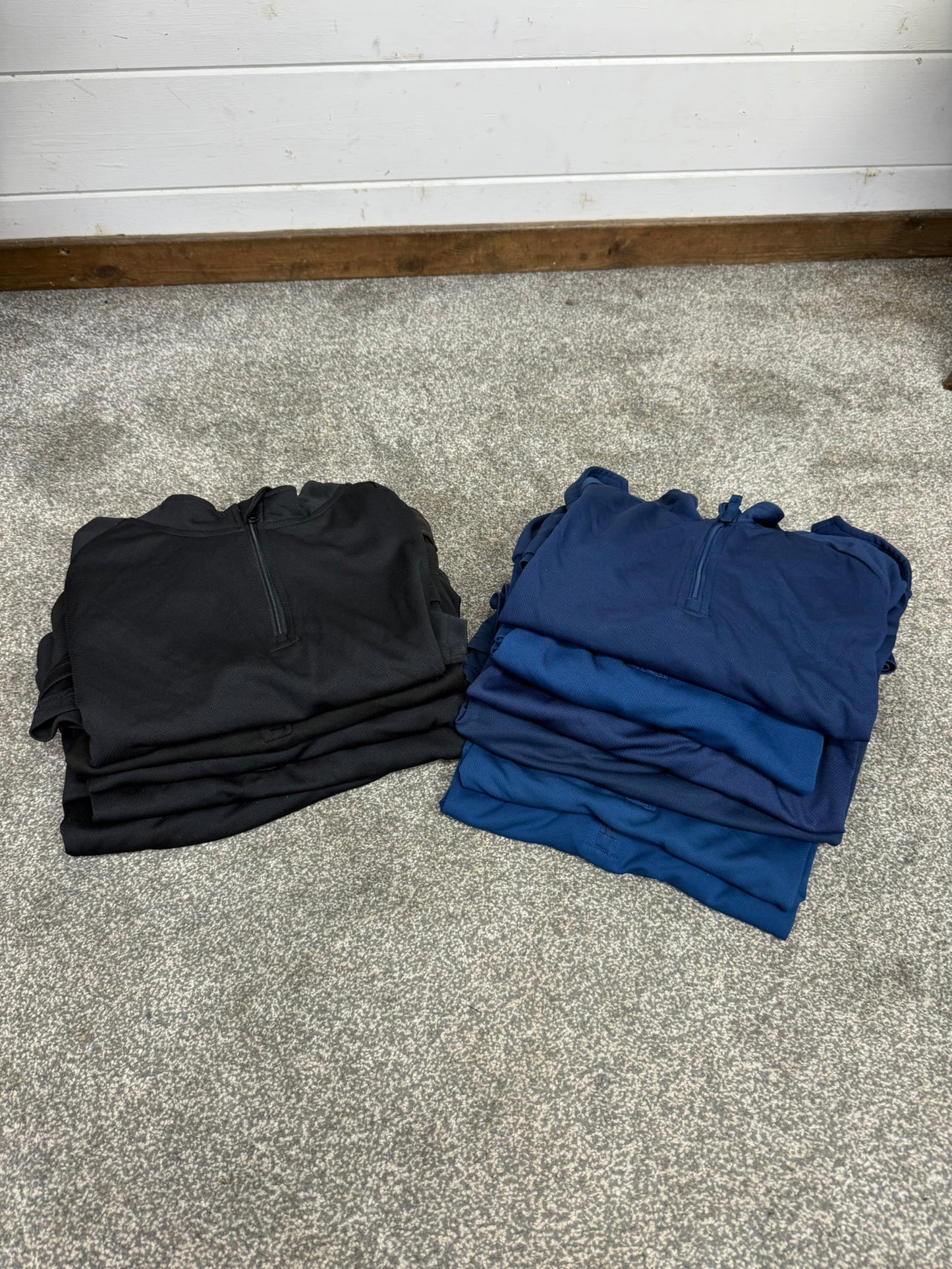 11x Ex Police Black & Blue Wicking T-Shirts Job Lot Film Uniform Security