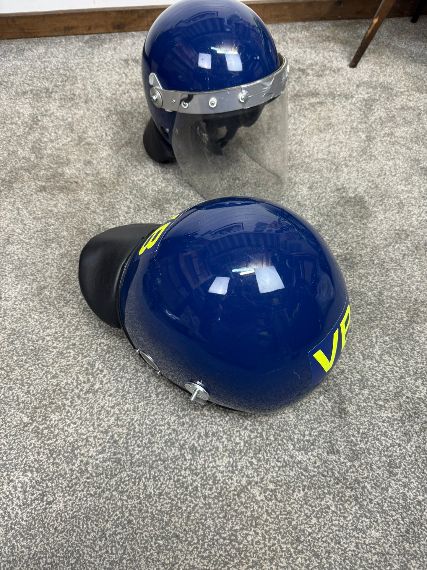 3x Ex Police Riot Helmet Job Lot Spares / Repair Film TV Prop Paintball Airsoft