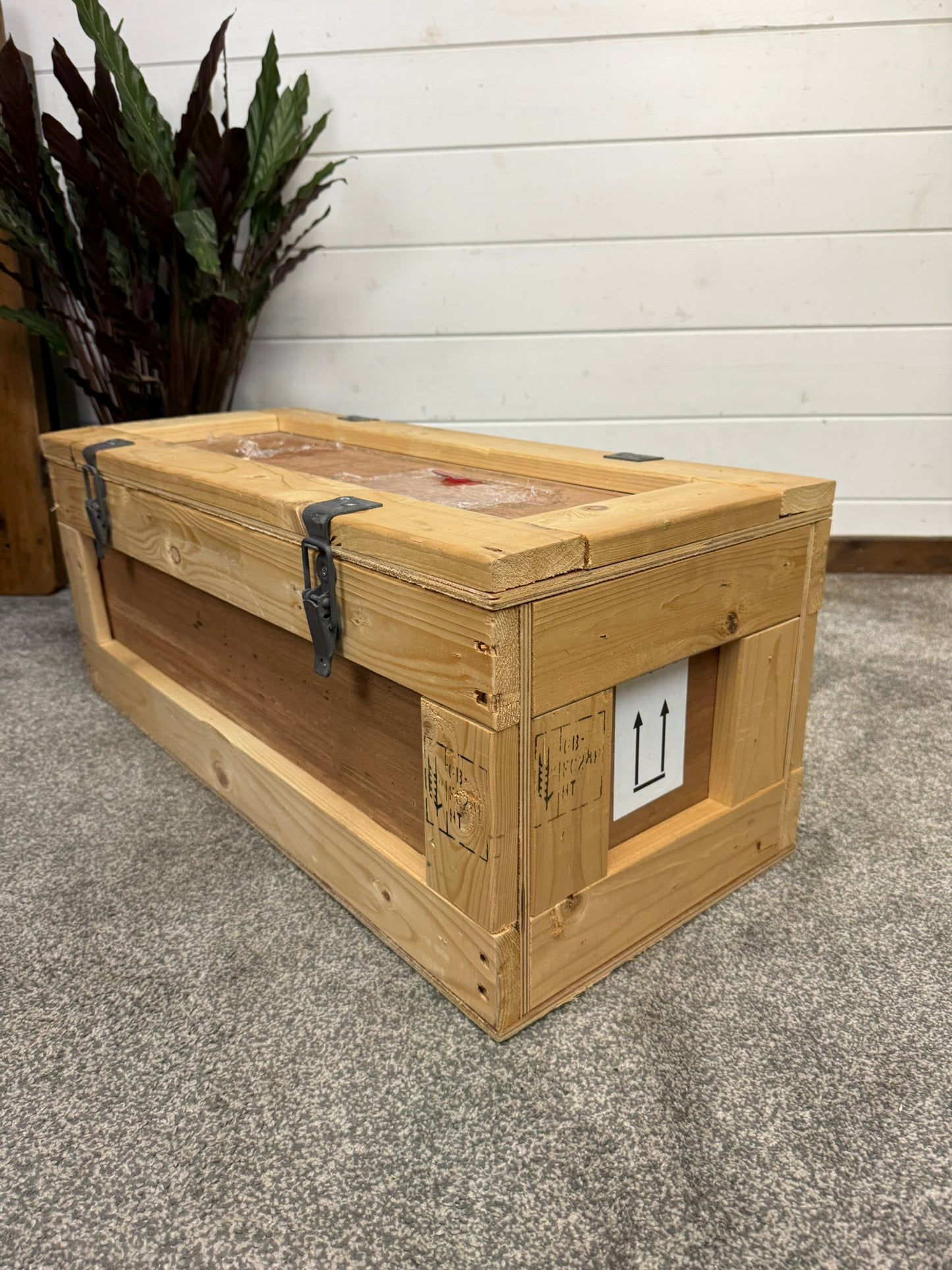 Wooden Chest Trunk Storage Box Upcycle Blanket Box Rustic Home Display