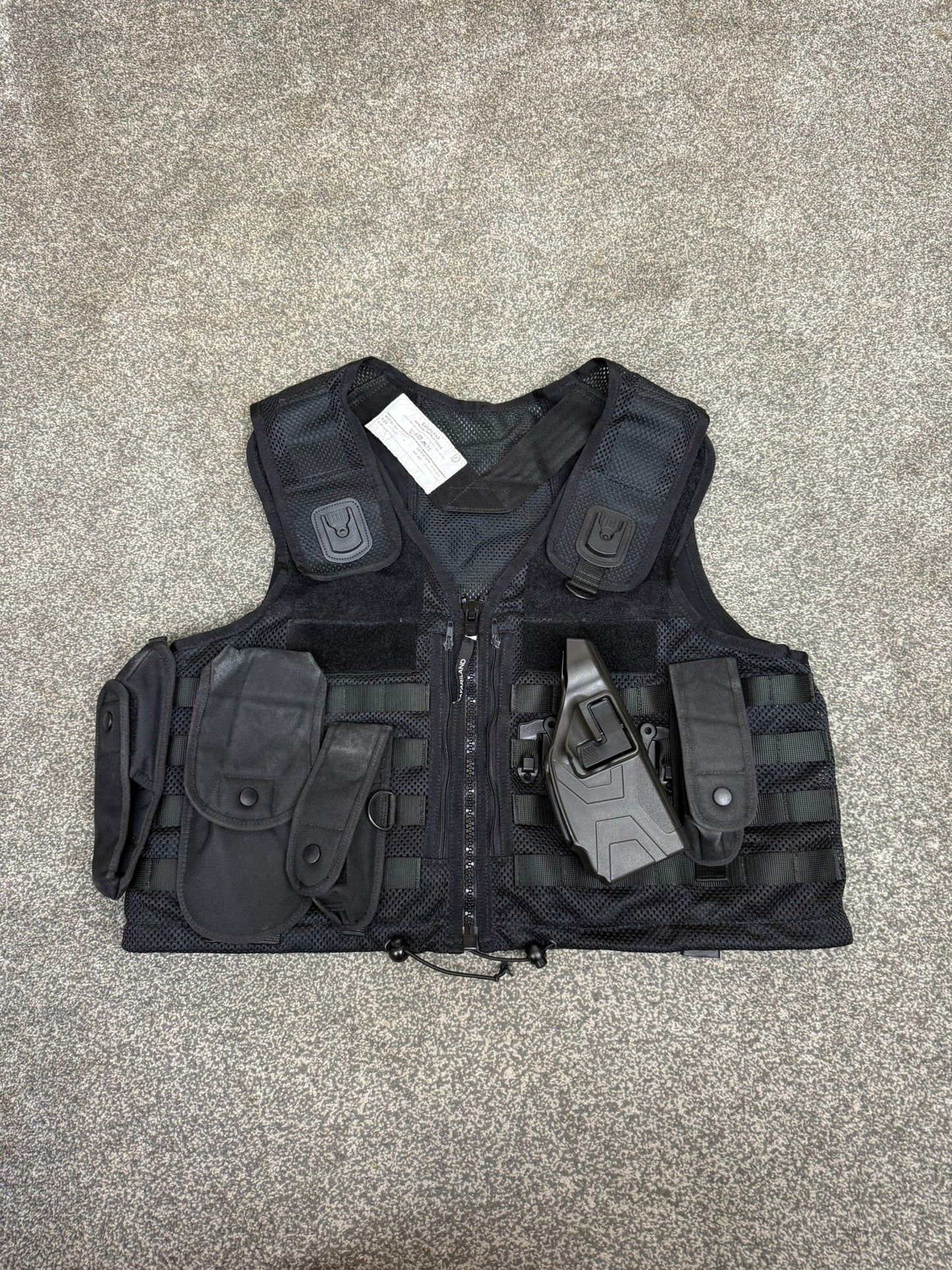 Ex Police Safariland Black Molle Firearms Vest Tactical Utility Security Vest XL - VGC