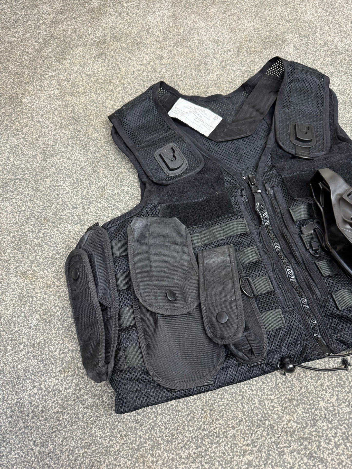 Ex Police Safariland Black Molle Firearms Vest Tactical Utility Security Vest XL - VGC