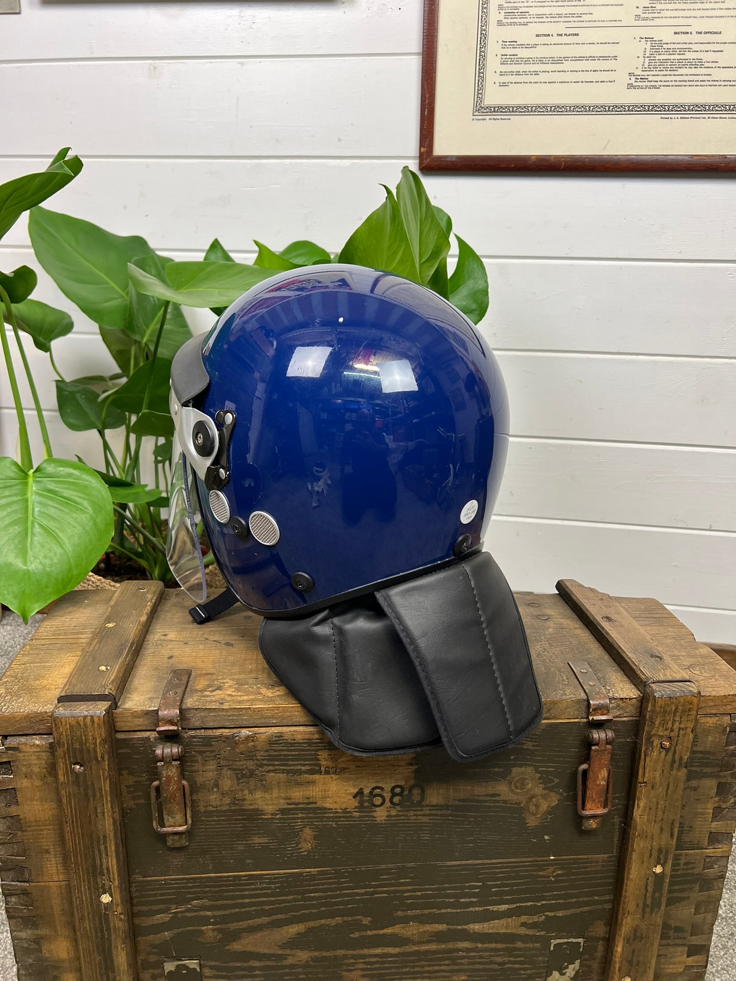Genuine Ex Police Riot Helmet Obsolete Public Order Protection LARGE Security Film Prop Display