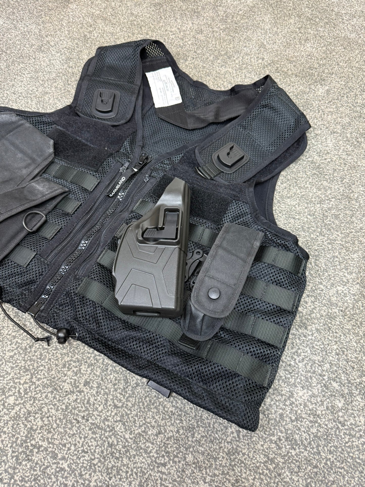 Ex Police Safariland Black Molle Firearms Vest Tactical Utility Security Vest XL - VGC
