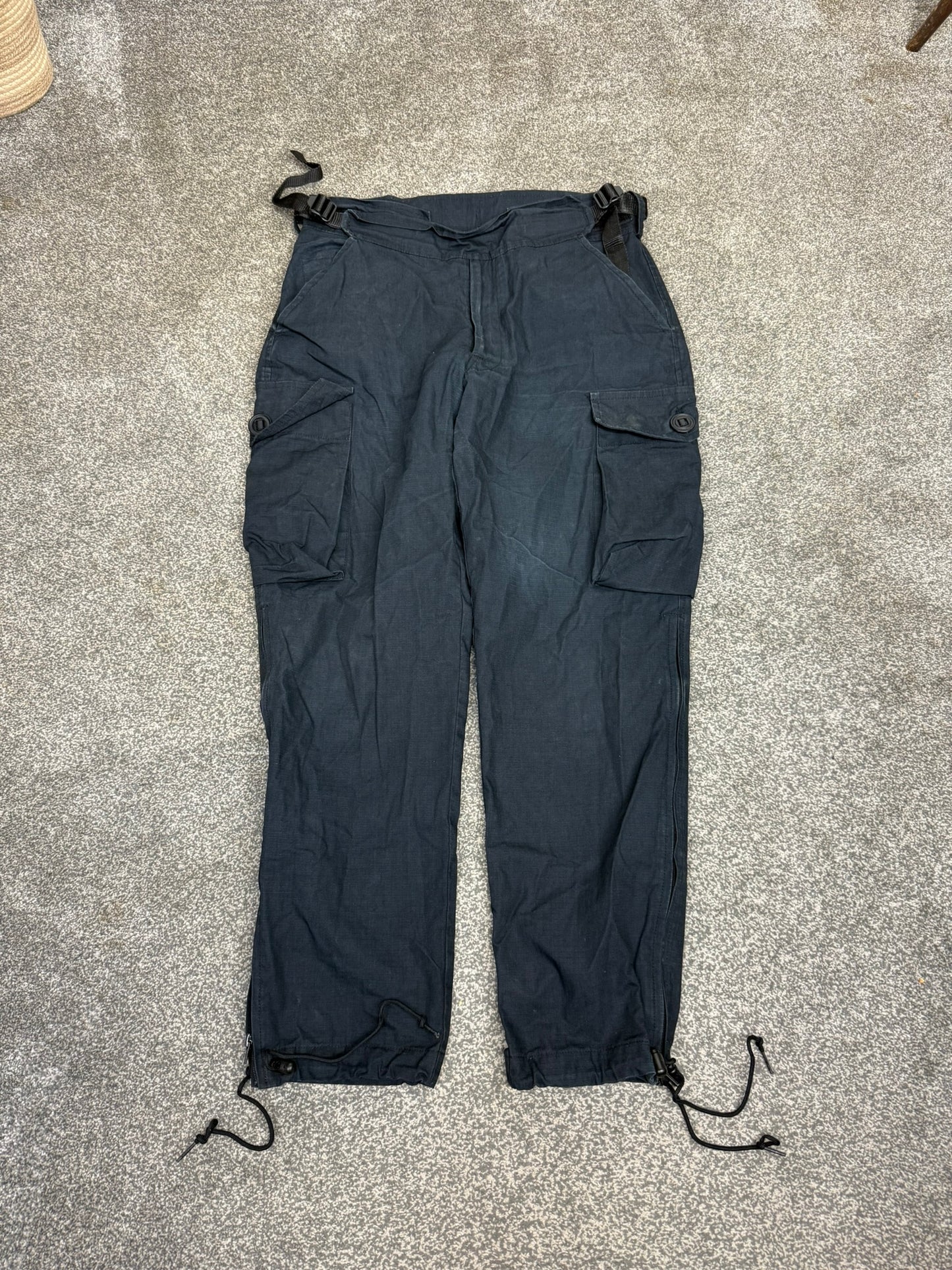 Ex Police Arktis Black Combat Cargo Trousers 34" Ripstop Hiking Dog Handler