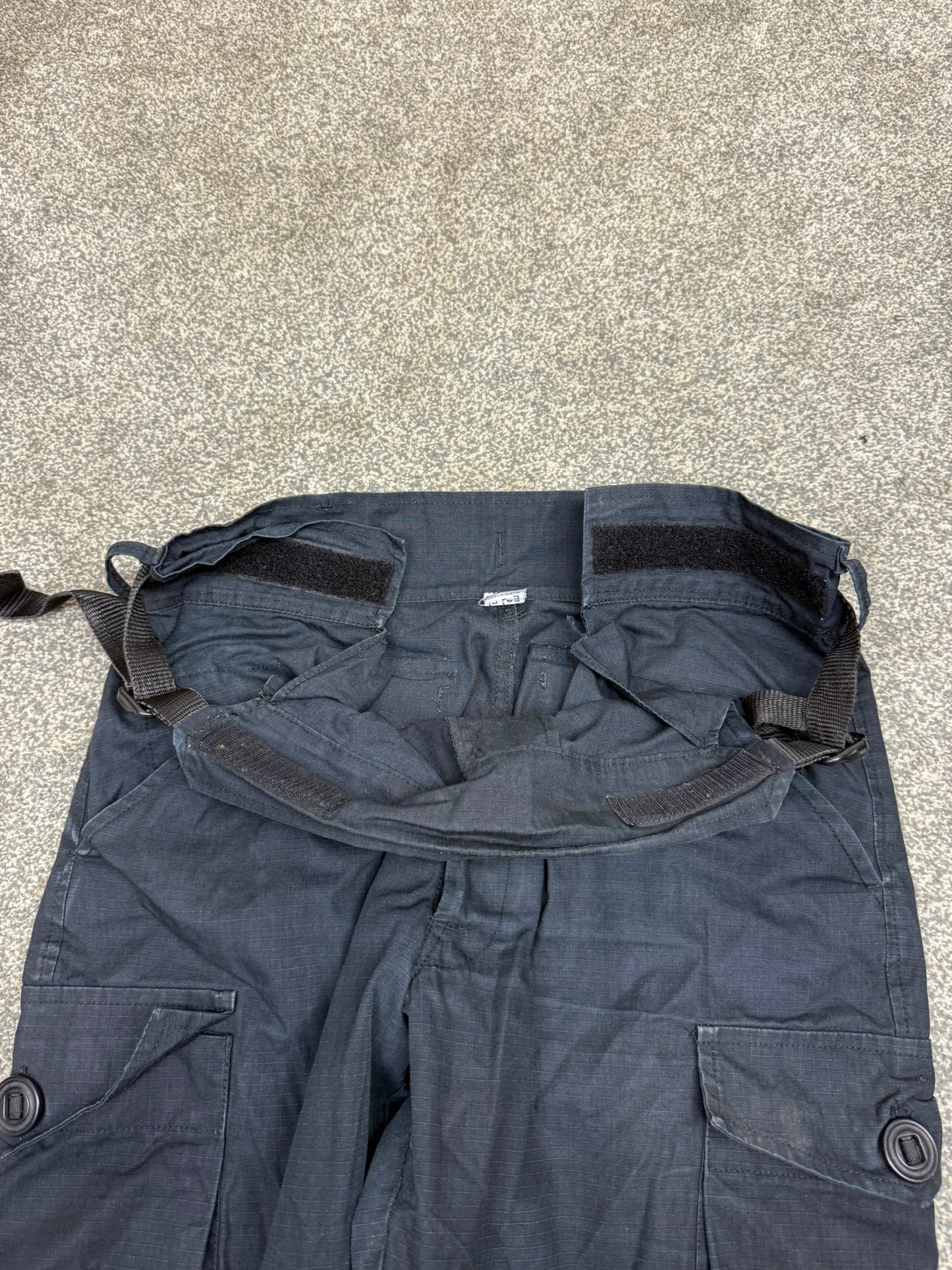 Ex Police Arktis Black Combat Cargo Trousers 34" Ripstop Hiking Dog Handler