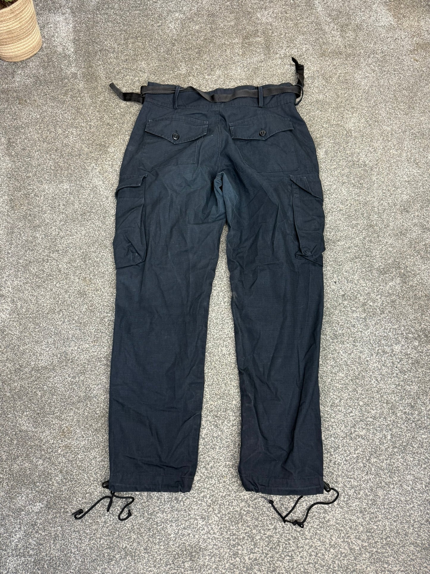 Ex Police Arktis Black Combat Cargo Trousers 34" Ripstop Hiking Dog Handler