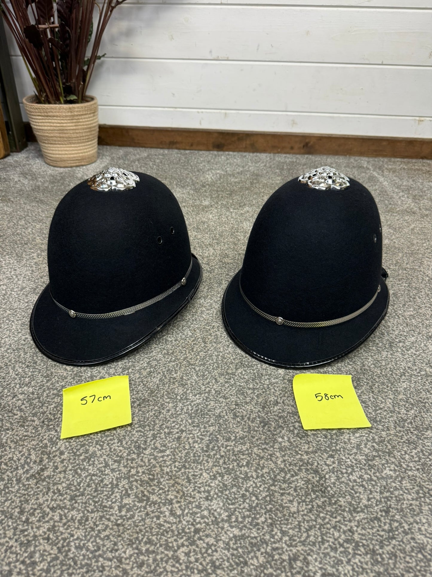 Ex Police Bobby Helmet Rose Top Custodian Hat Collectors Film Display