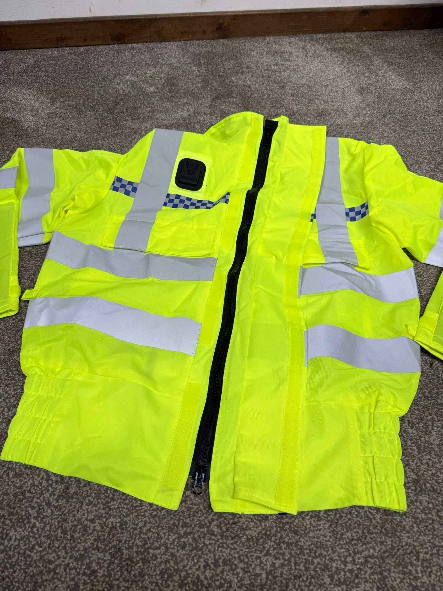 Ex Police Hi Vis Motorcycle Lightweight Bomber Jacket Security Walking Riding