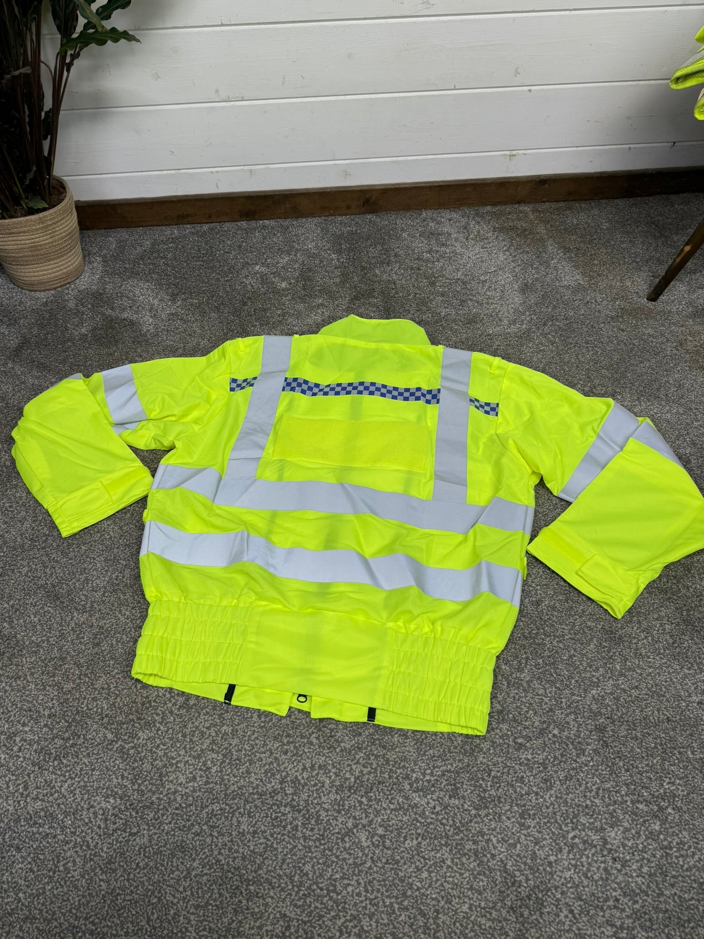 Ex Police Hi Vis Motorcycle Lightweight Bomber Jacket Security Walking Riding