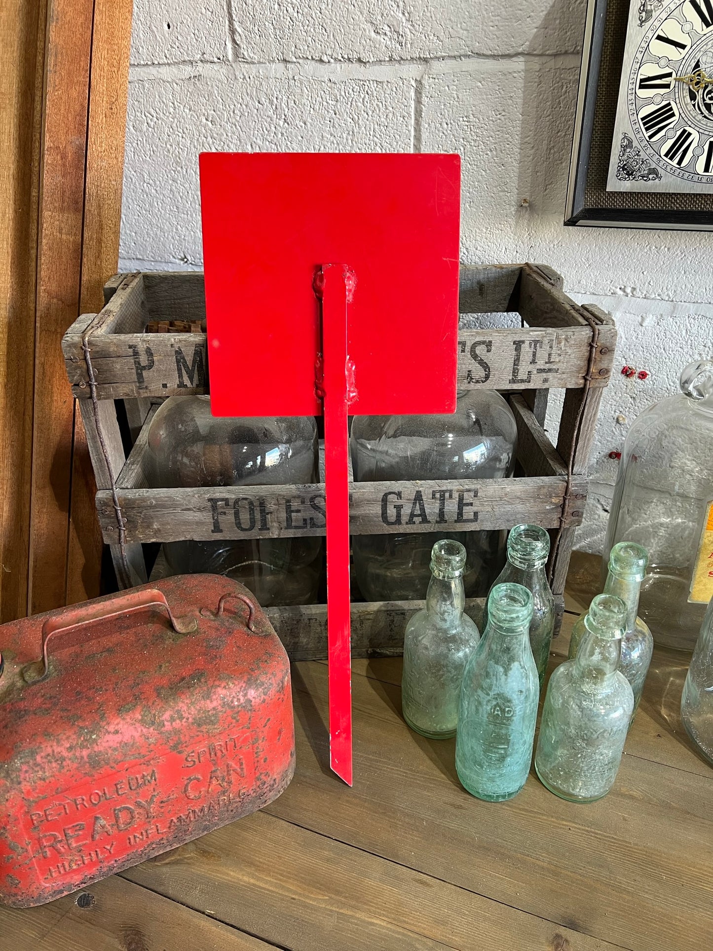 Metal Garden Sign "Beware Of The Dogs" Heavy Duty Aluminium Stake 20cm x 20cm