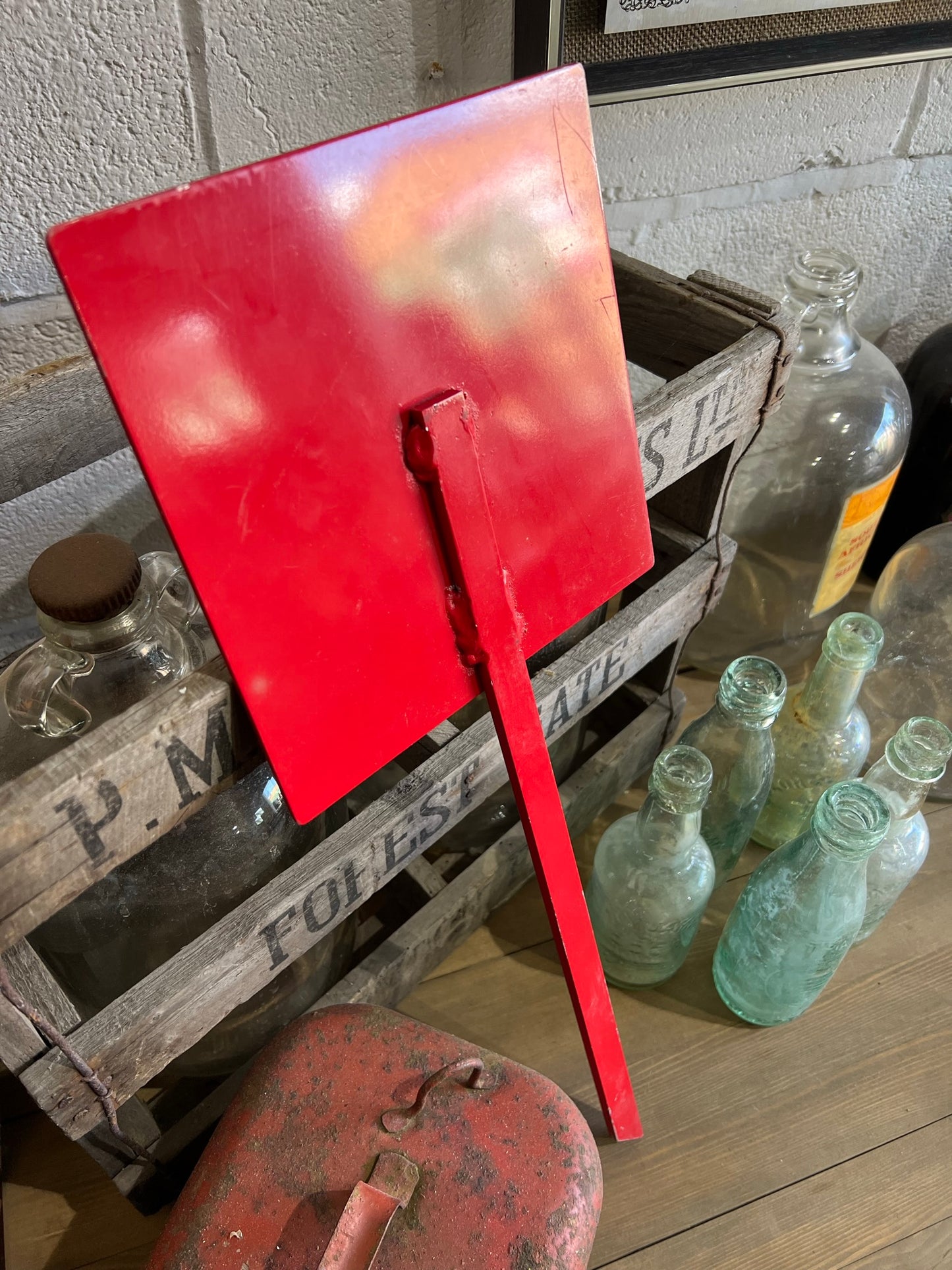 Metal Garden Sign "Beware Of The Dogs" Heavy Duty Aluminium Stake 20cm x 20cm