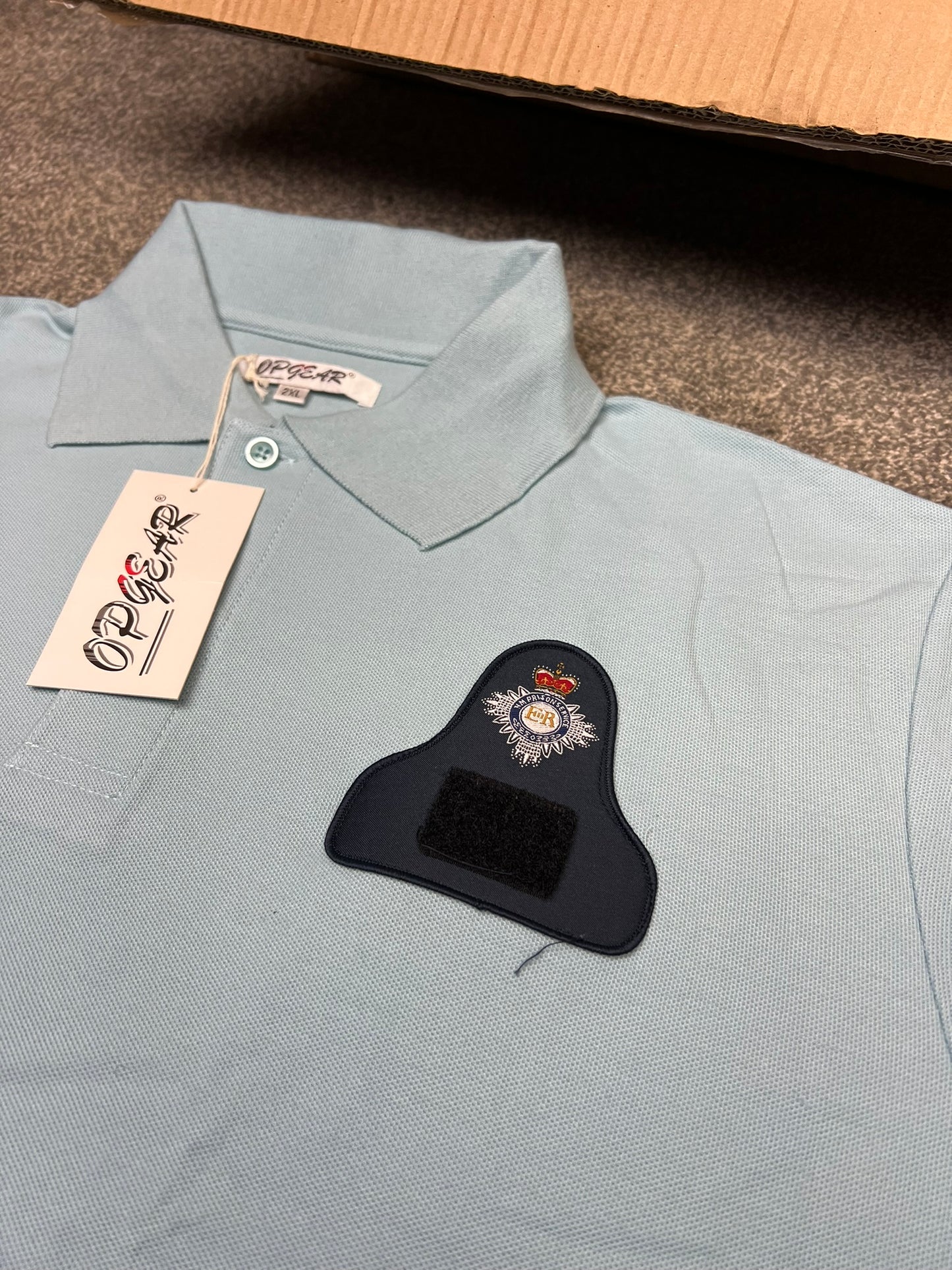 27x Light Blue Polo Shirt T Shirt Job Lot Bundle HMP Prison Badged - 2XL (XXL)