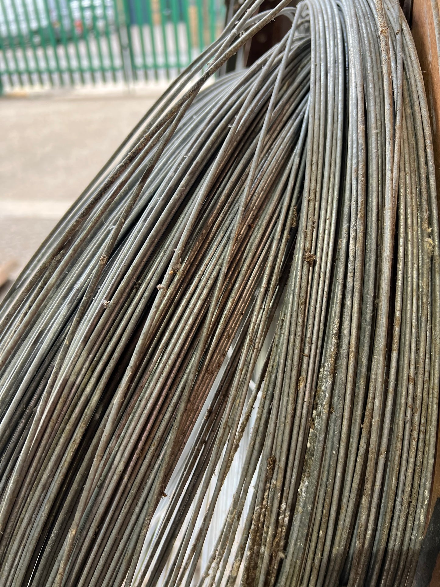 Vintage Galvanised Tension Line Wire Coil Roll Garden Plants Fencing 2-3mm