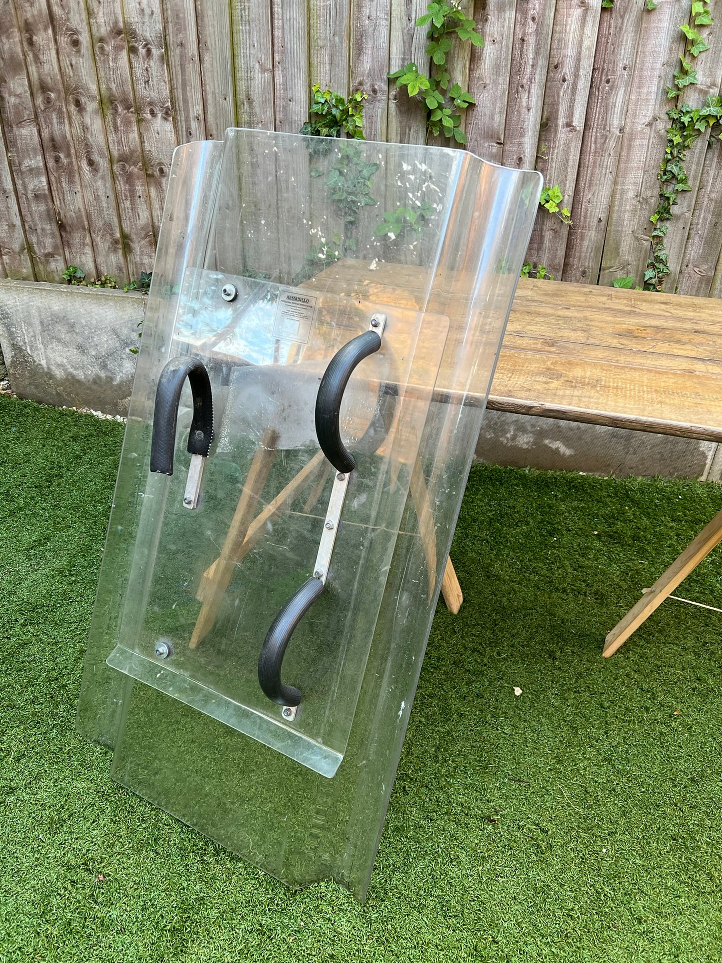 Ex Police Riot Shield Wall Quirky Art Display LARP Role Play Games Film Prop