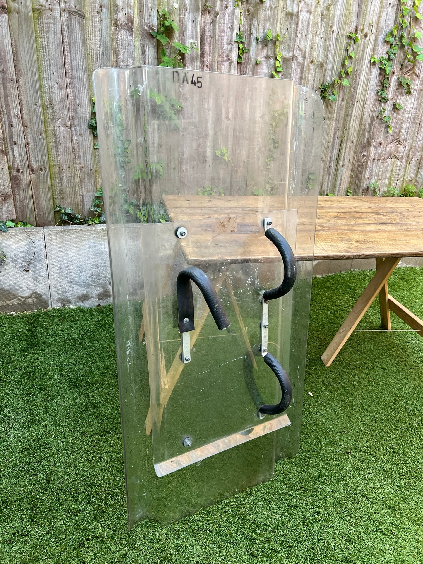 Genuine Ex Police Riot Shield Graffiti Art Airsoft Paintball Games Film Prop