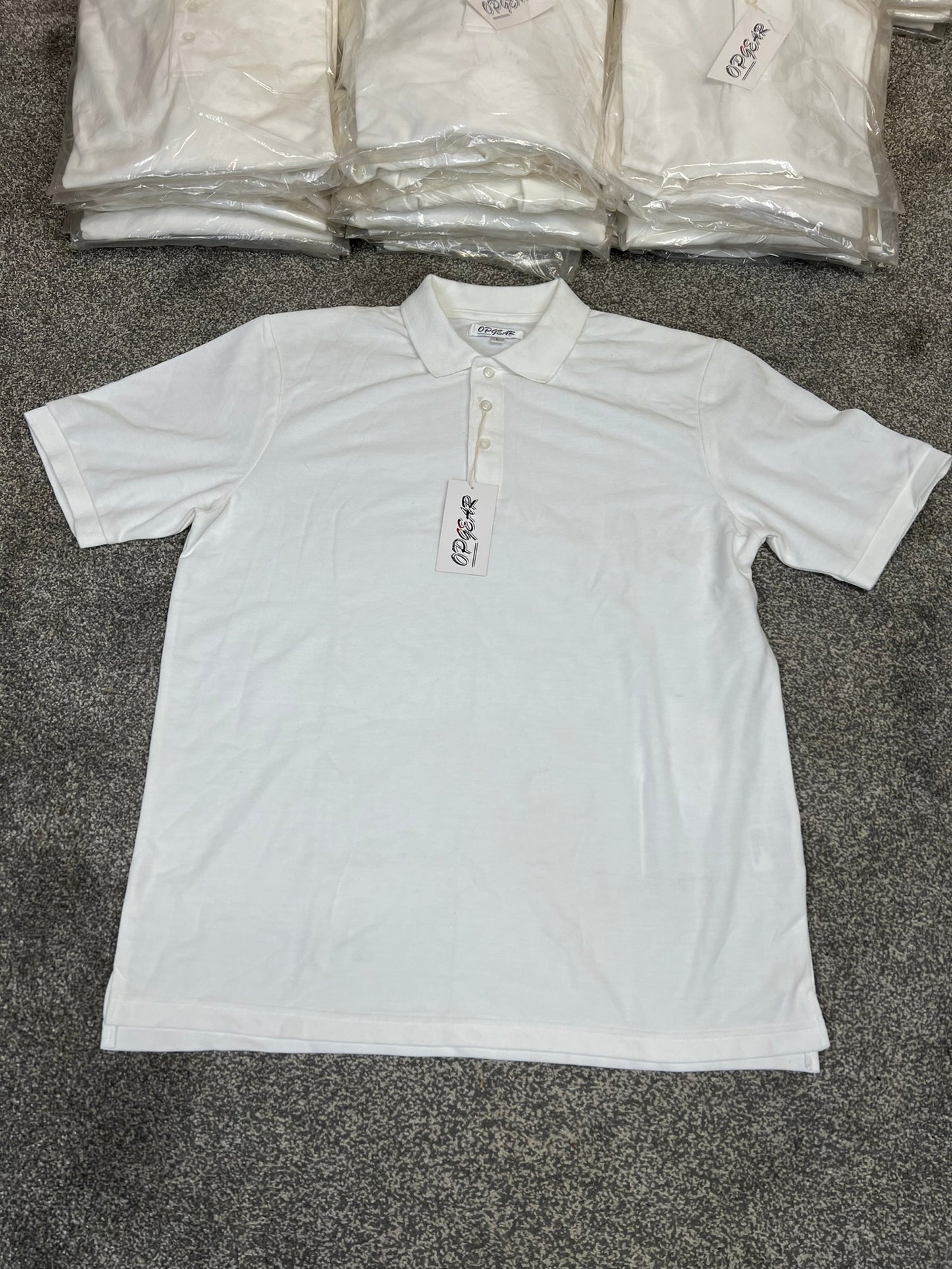 12x White Polo Shirts XXL T-Shirt Job Lot Wholesale Resale Printing Car Boot Stock