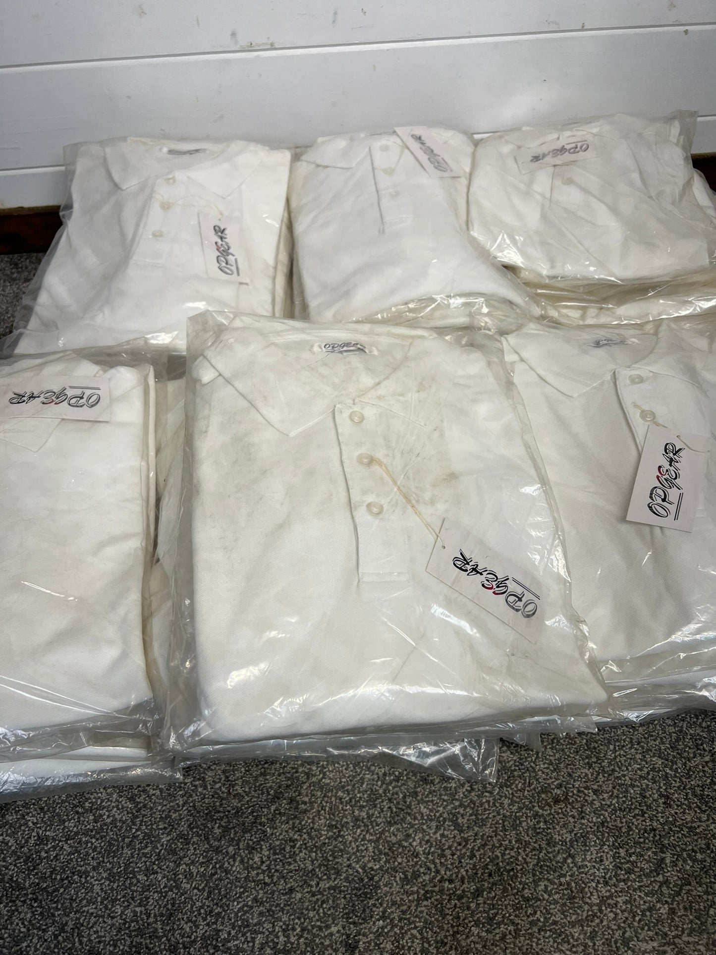 12x White Polo Shirts XXL T-Shirt Job Lot Wholesale Resale Printing Car Boot Stock