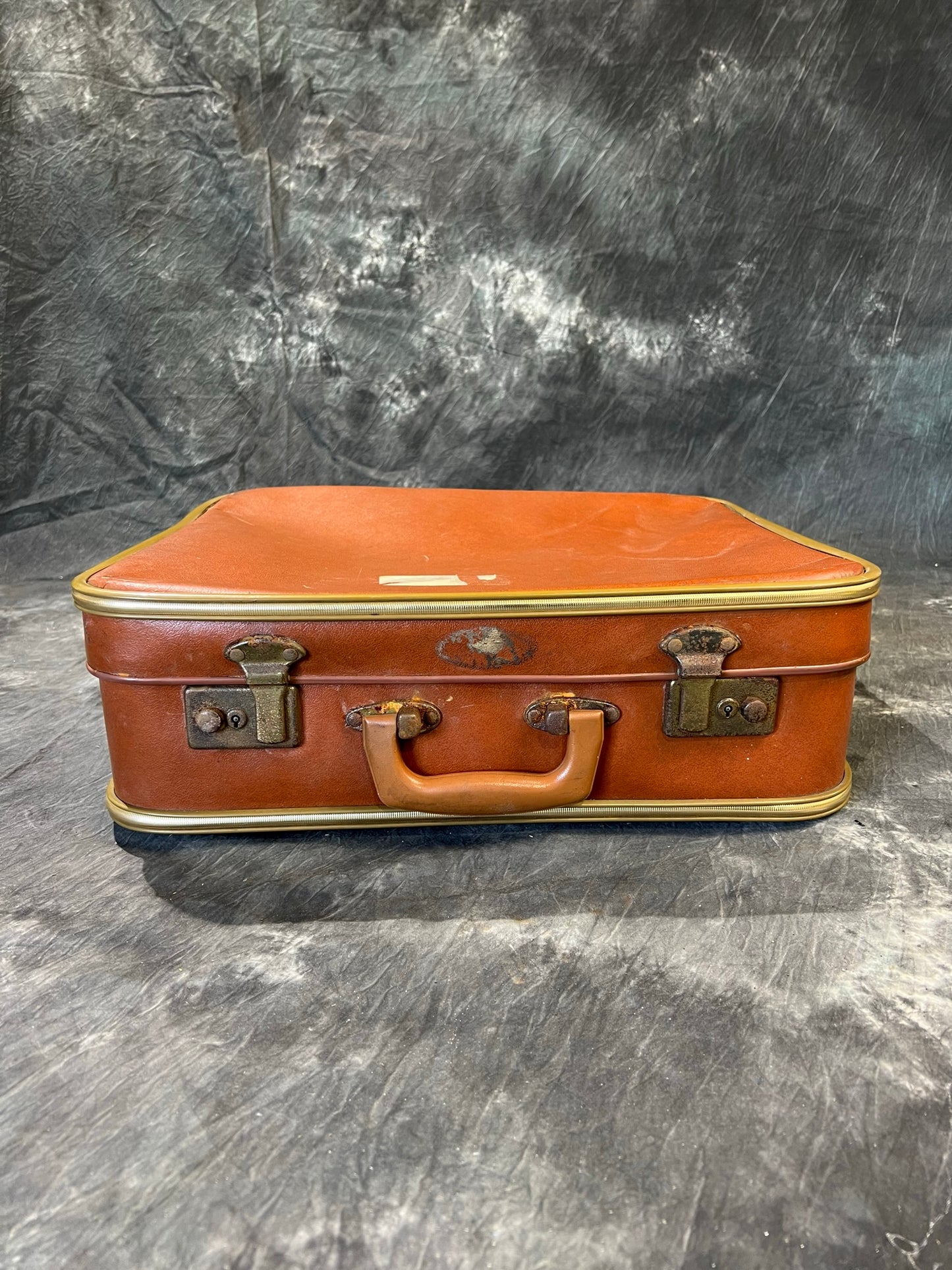 Vintage Brown Suitcase Luggage Case Retro Travel Trunk Boho Décor Display