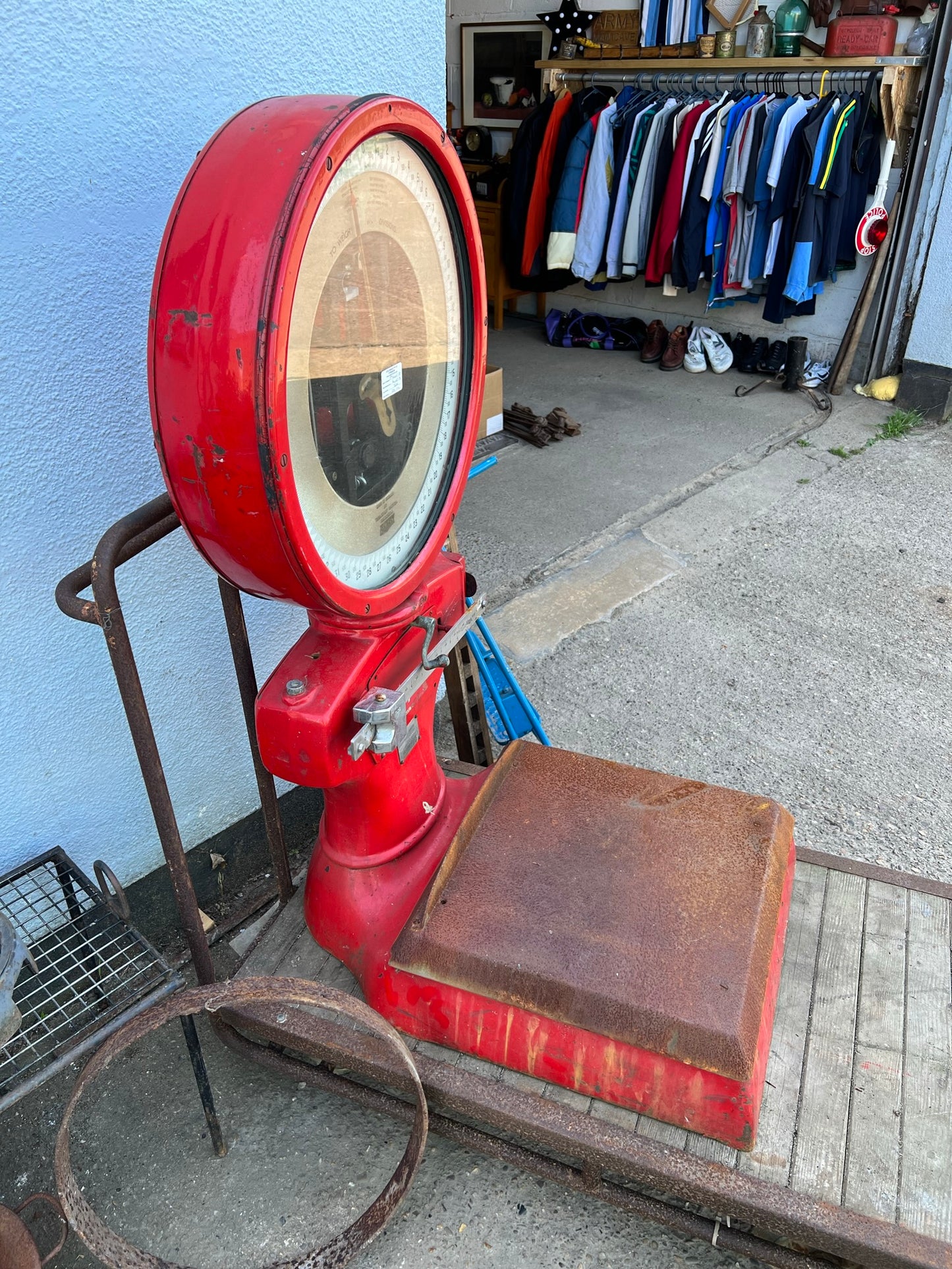 Industrial Platform Scales Vintage W&T Avery Weighing Scales 3301 CHB Warehouse Farm Shop Display