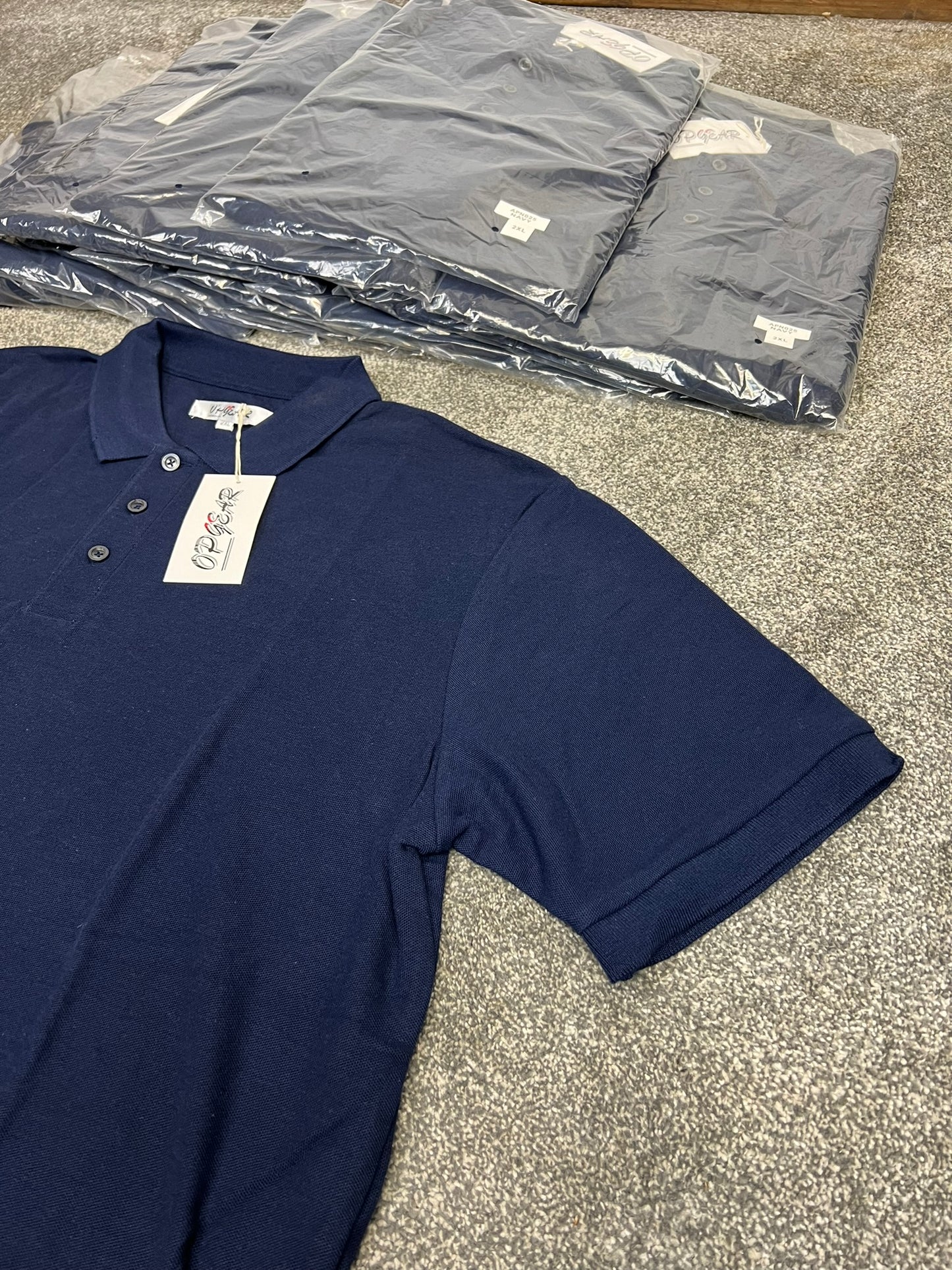 12x Men's Navy Polo Shirt XXL (2XL) Job Lot Bundle