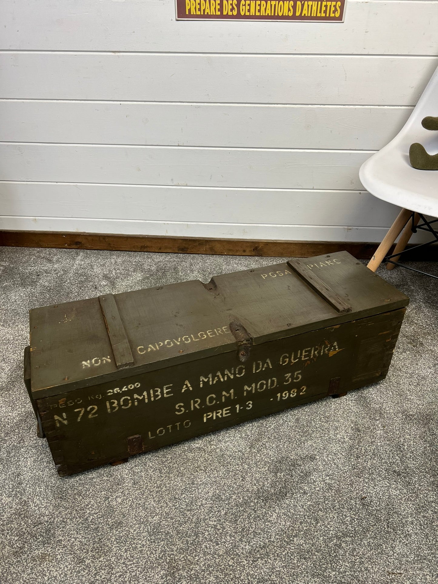 Vintage Wooden Chest Reclaimed 1982 Ammo Box Rustic Decor Industrial Farmhouse Home Storage
