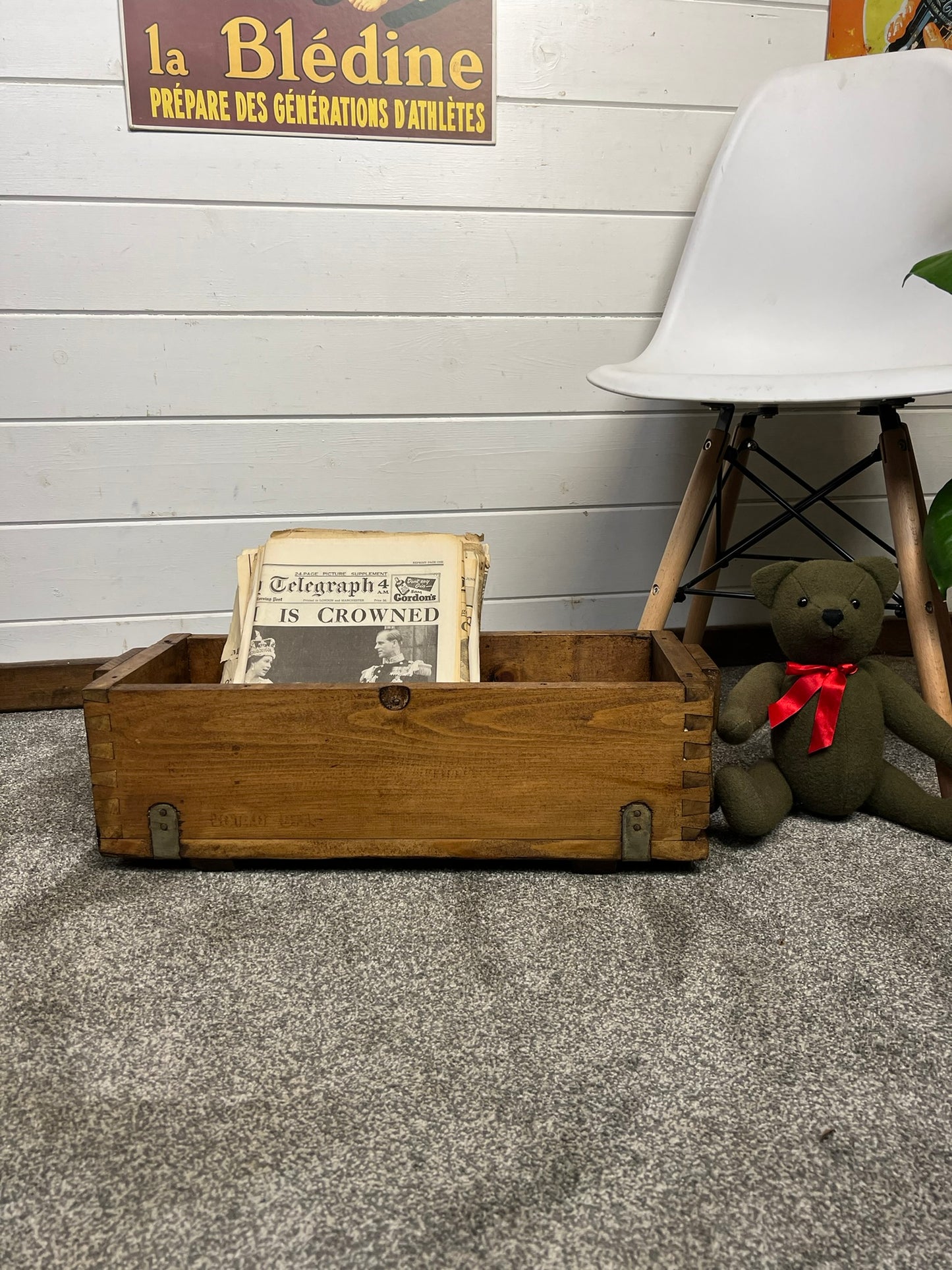 Rustic Wooden Storage Box Reclaimed Ammo Crate Home Decor Vintage Gift Box