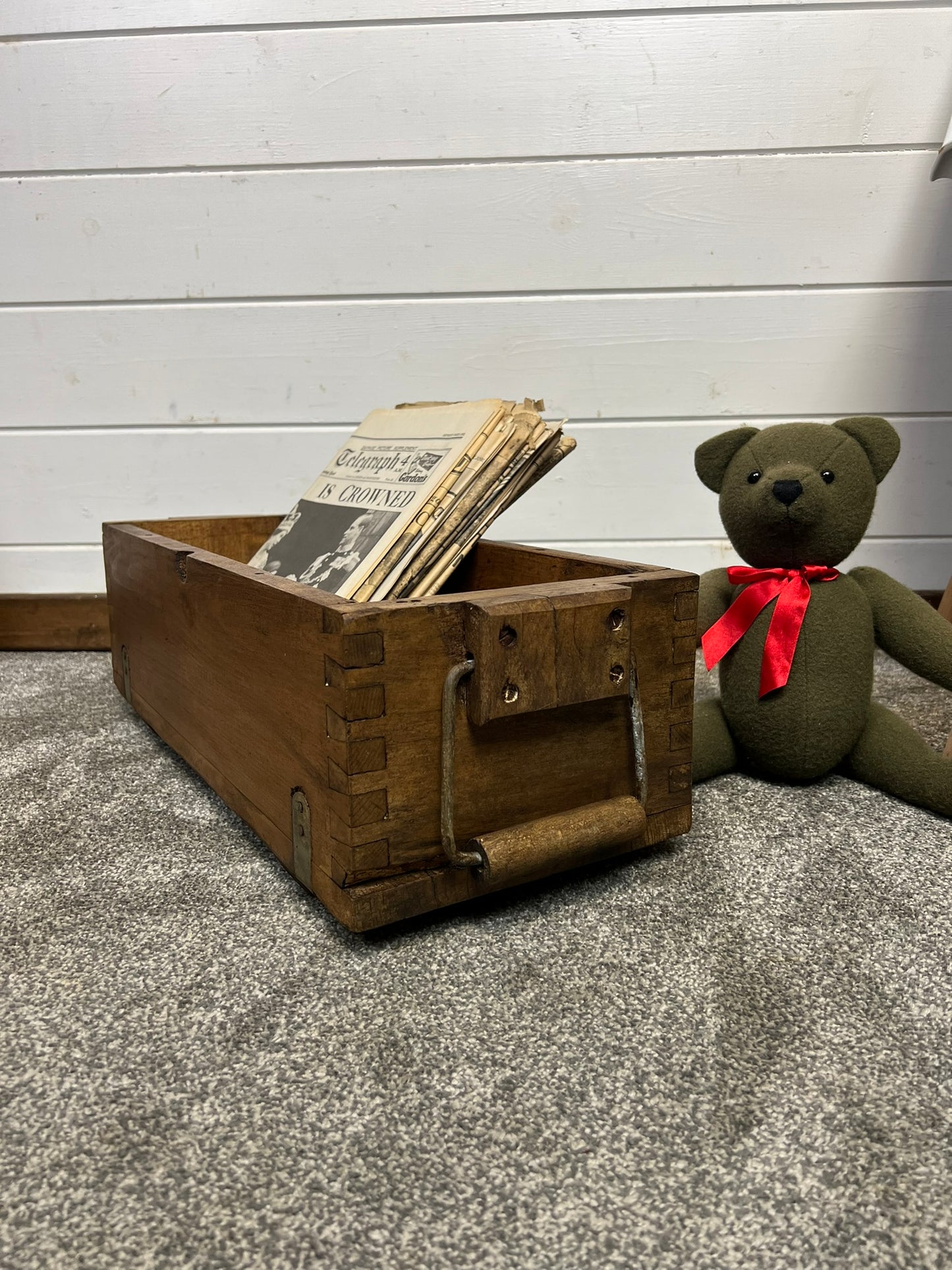 Rustic Wooden Storage Box Reclaimed Ammo Crate Home Decor Vintage Gift Box